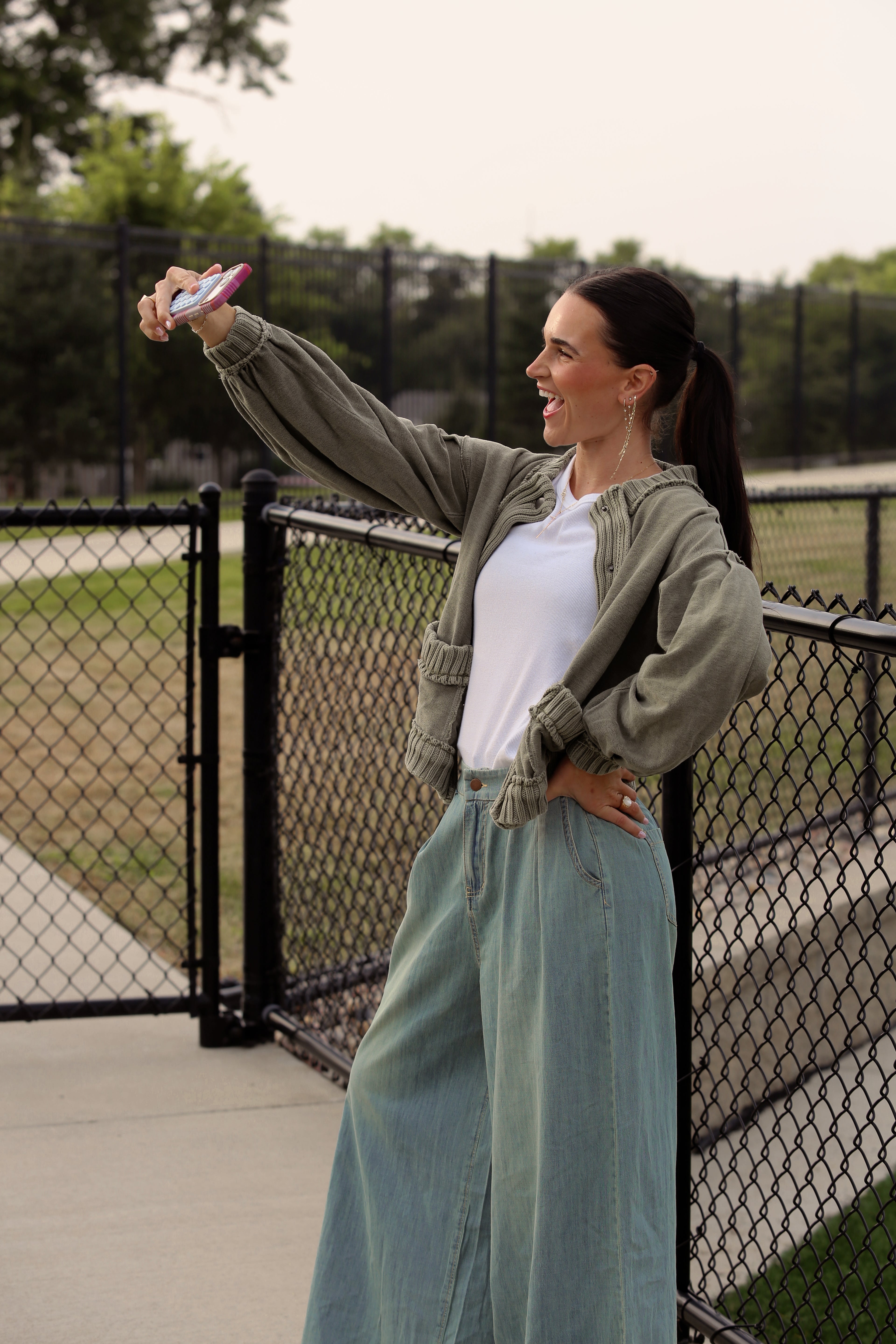 Hometown Heritage Cardigan (olive)