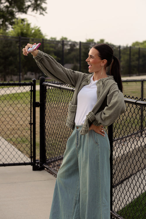 Hometown Heritage Cardigan (olive)
