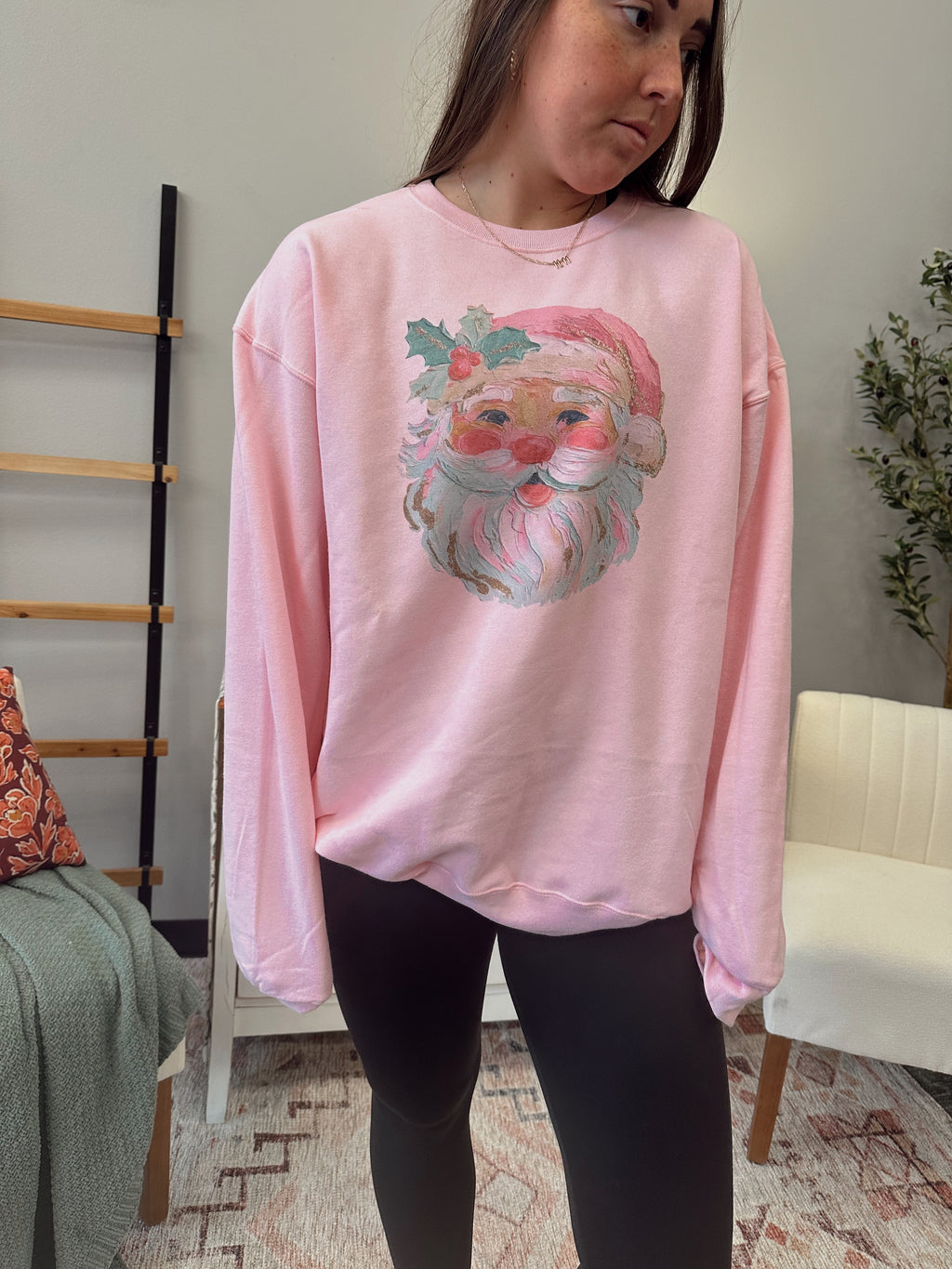 Santa Pink Crewneck