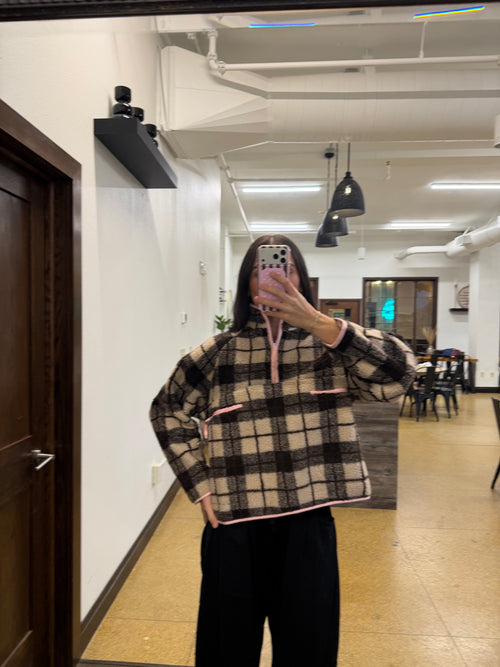 Pink Plaid Sherpa
