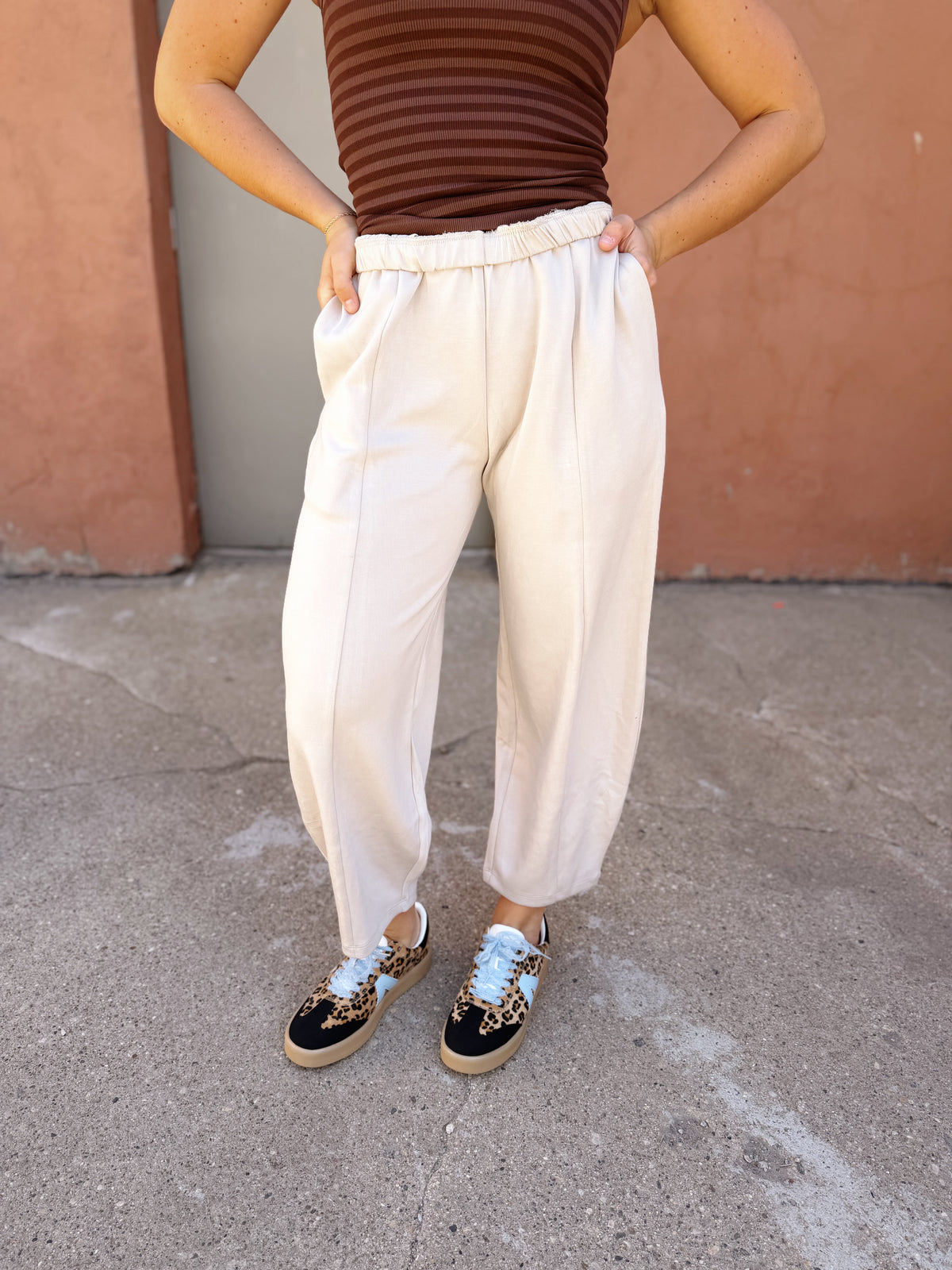 Soft Knit Barrel Pants
