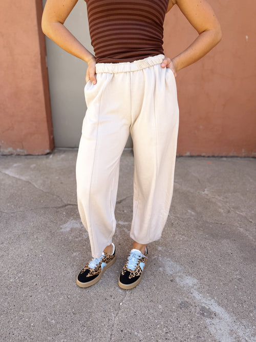 Soft Knit Barrel Pants