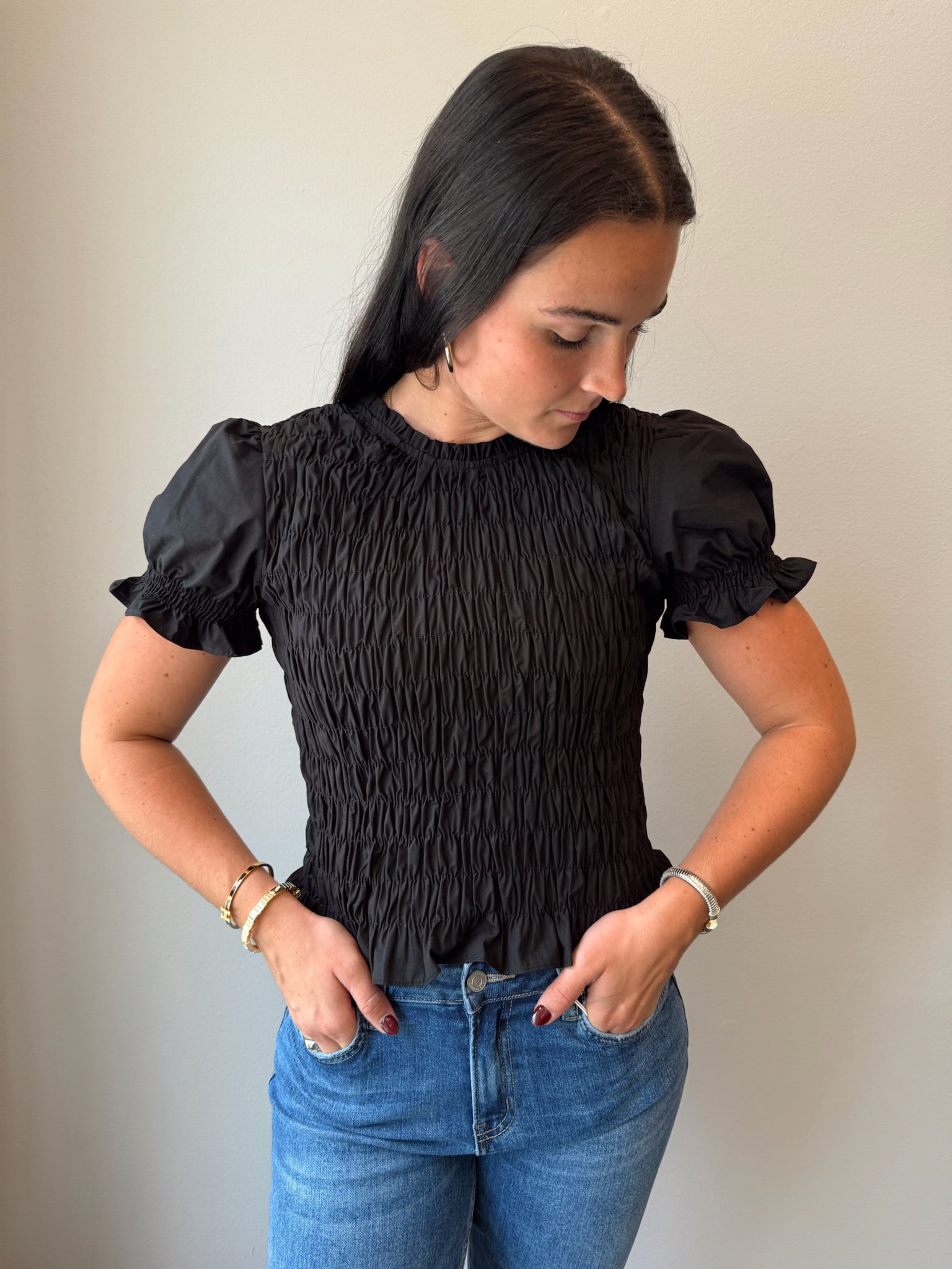 Ruby Crinkle Top