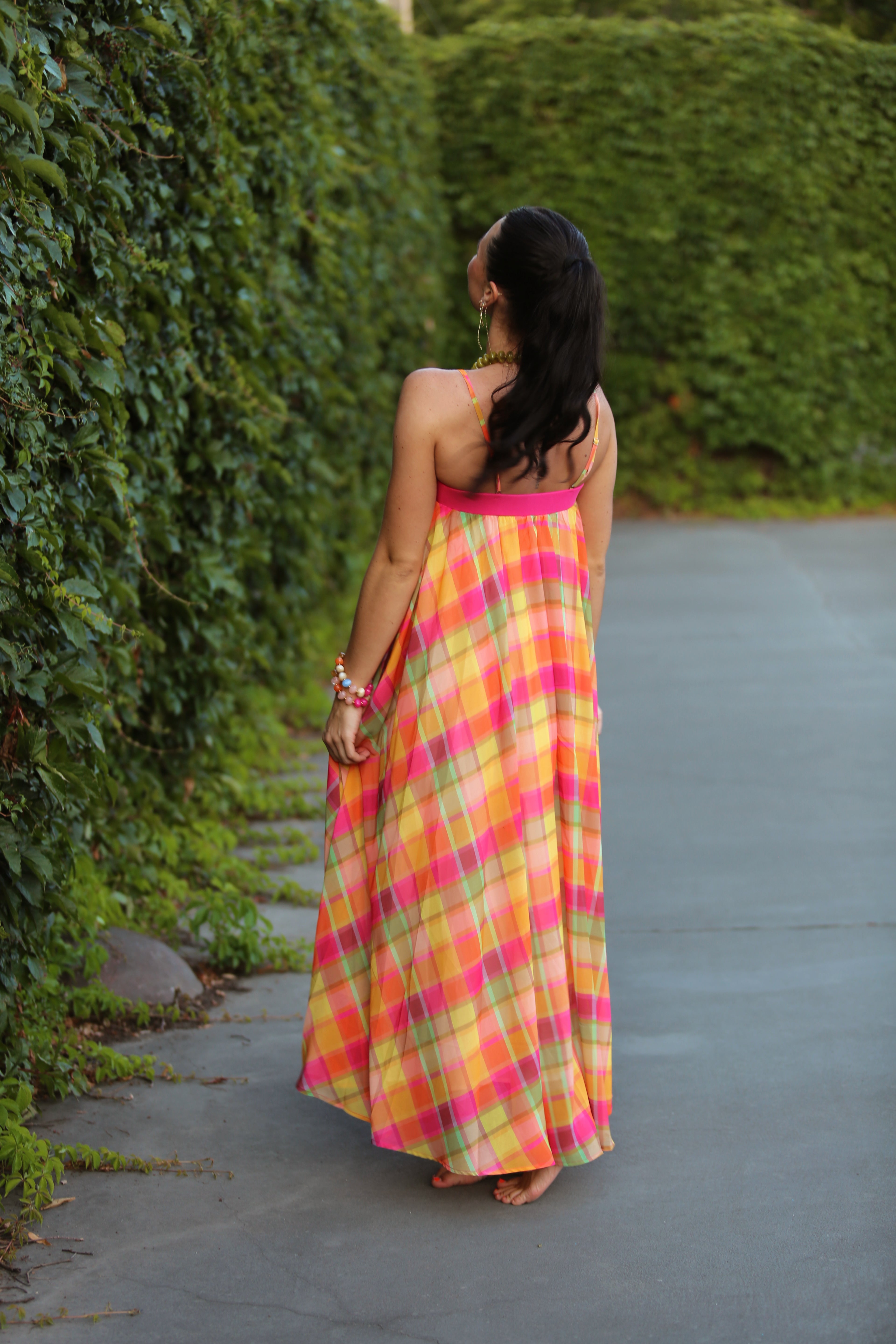 Prism Plaid Maxi Dress