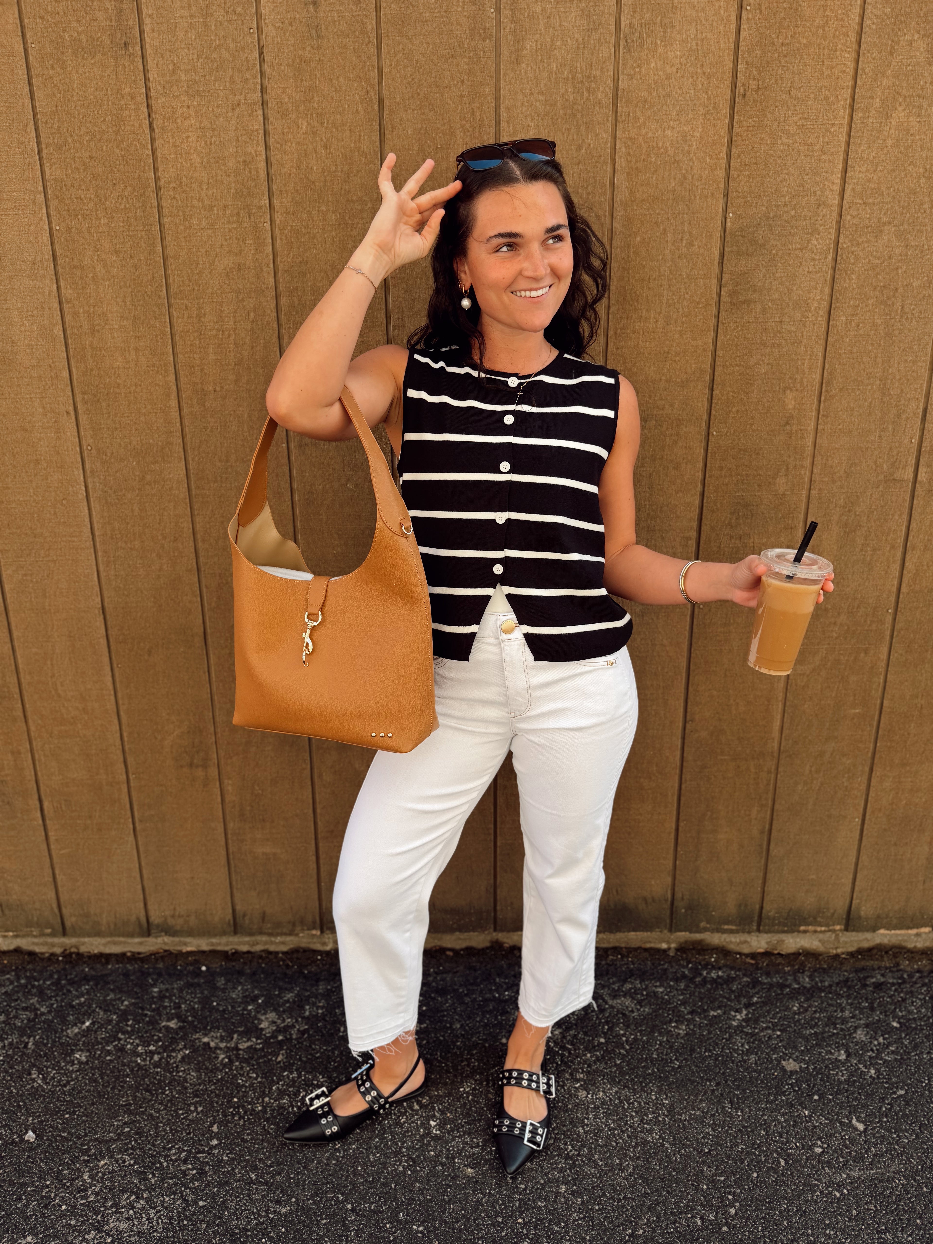 Bella Button Stripe Top