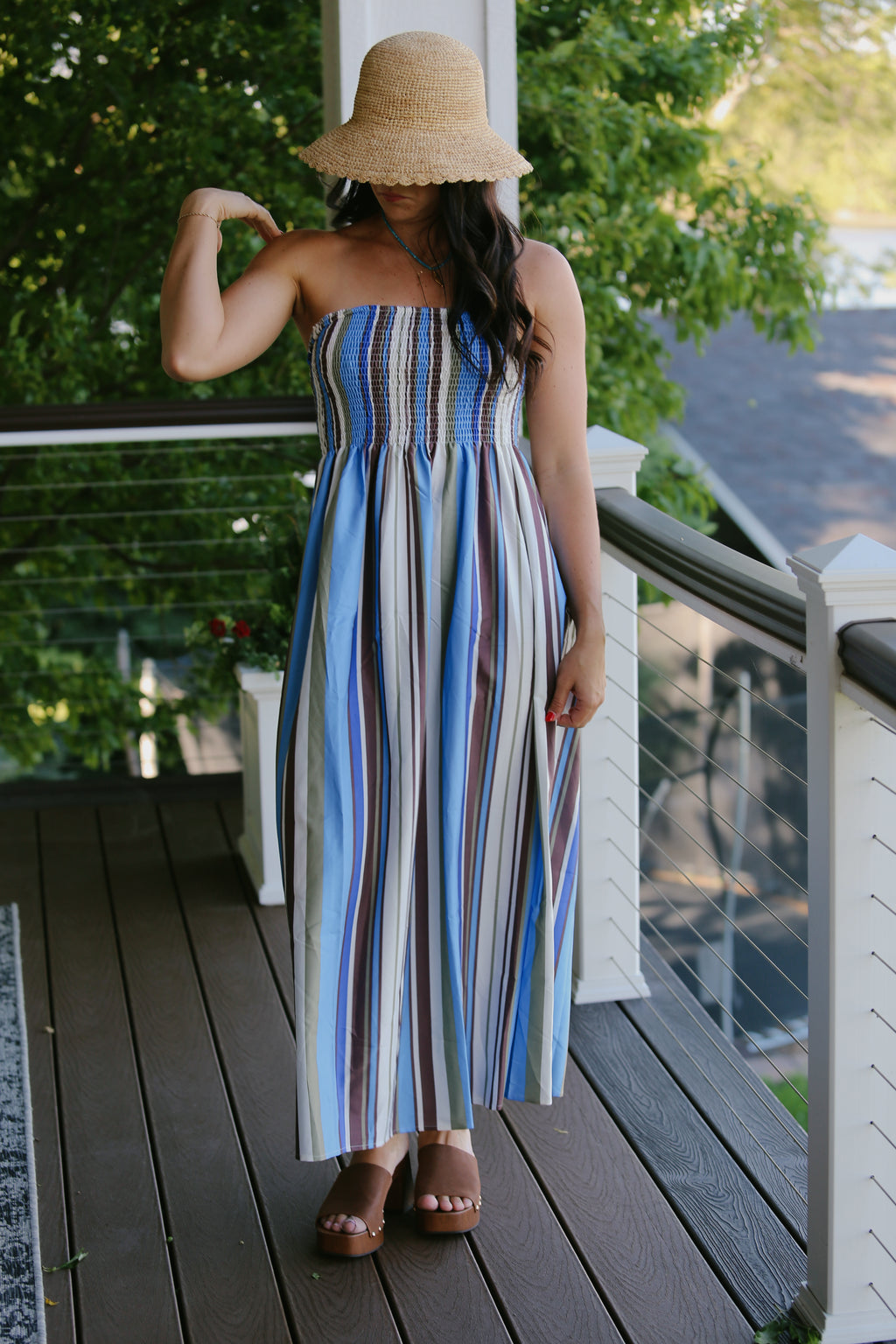 Sarah Strapless Midi Dress