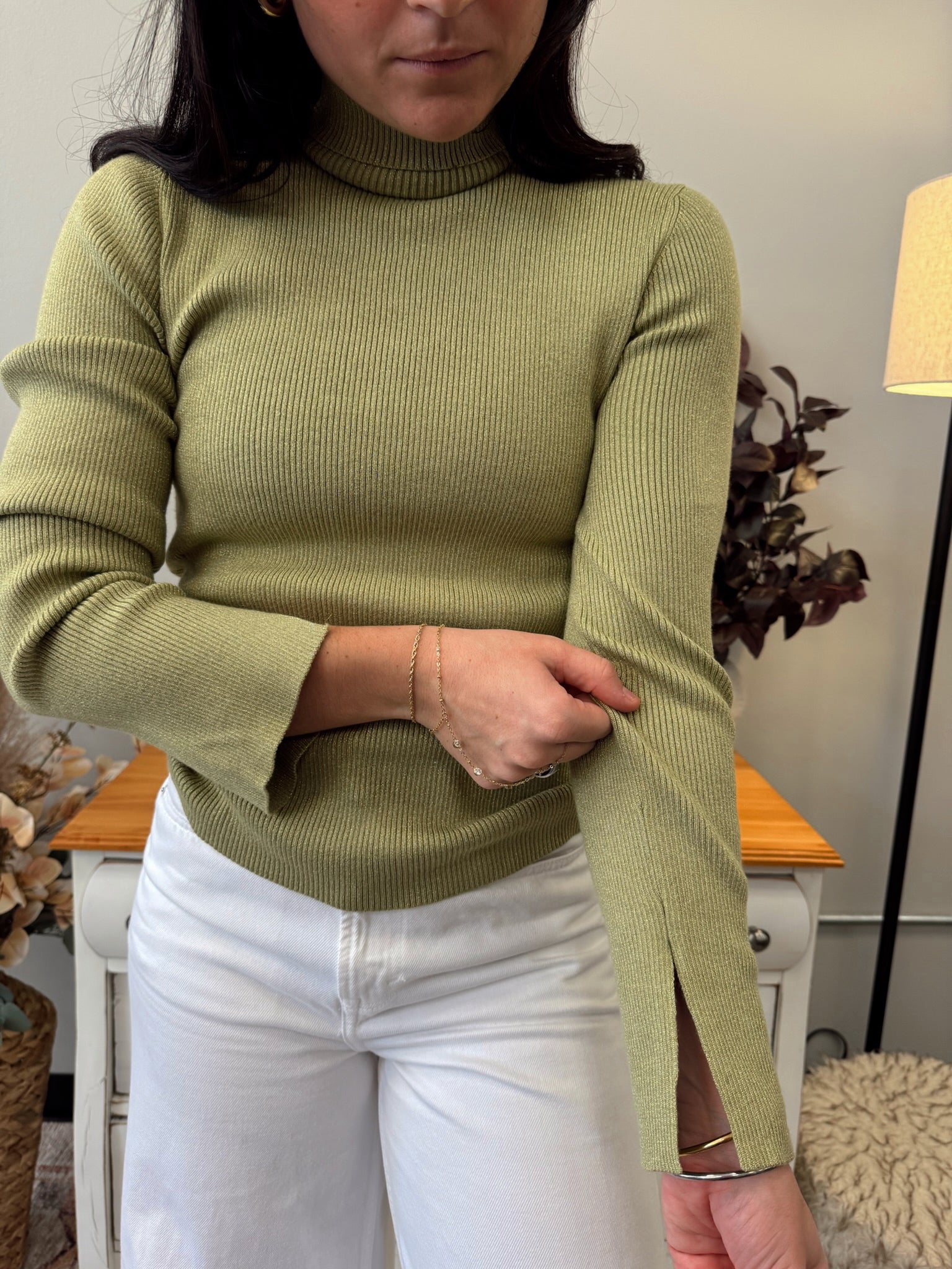Matcha Metallic Top