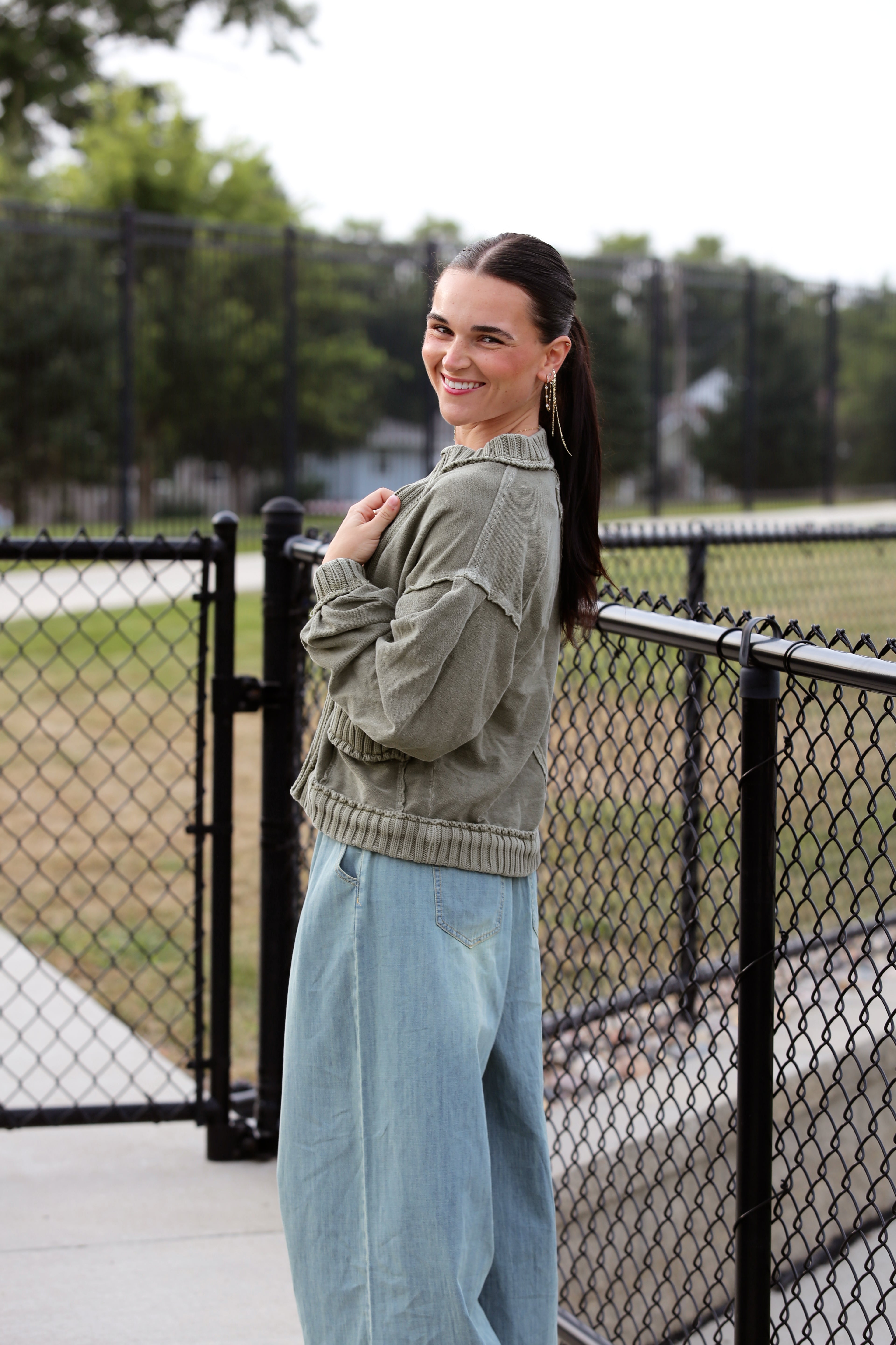 Hometown Heritage Cardigan (olive)