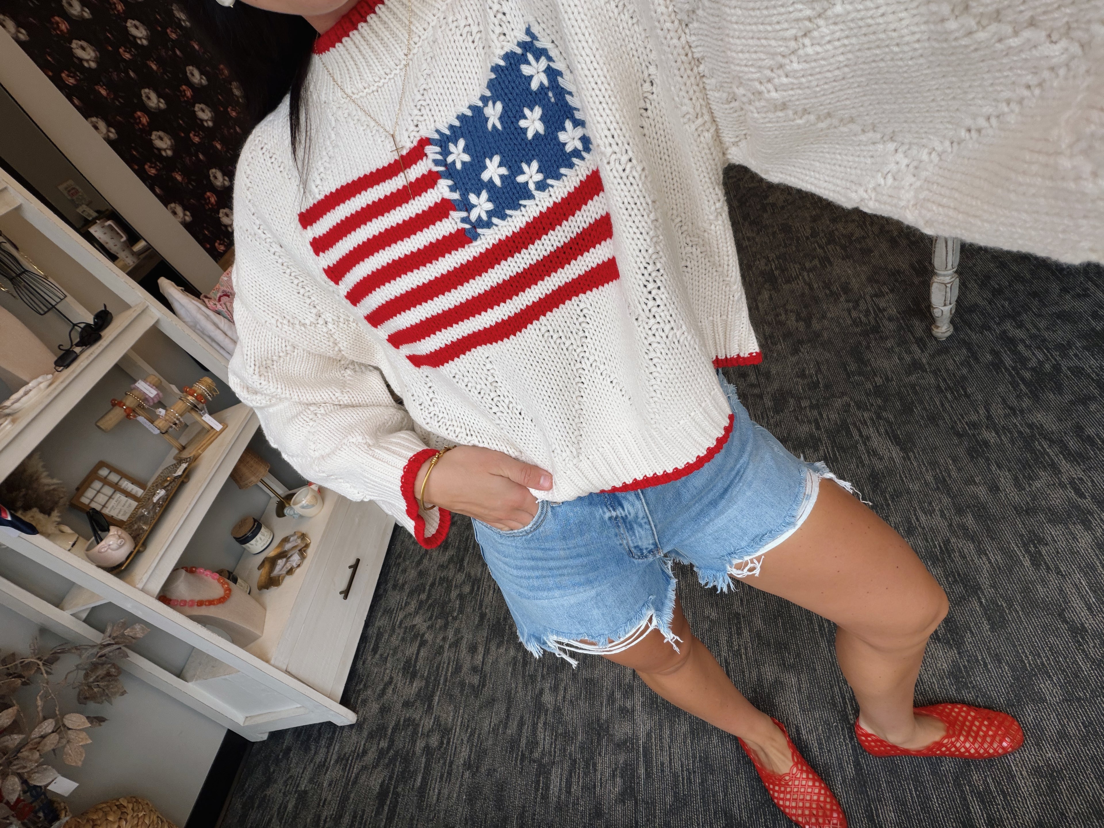 Rigid Denim Shorts
