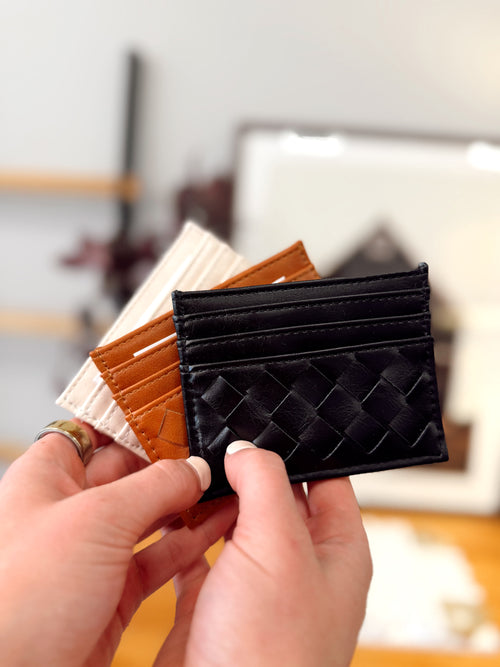 Mariah Woven Small Card Holder Wallet