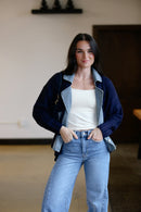 David Denim Sweater Cardi