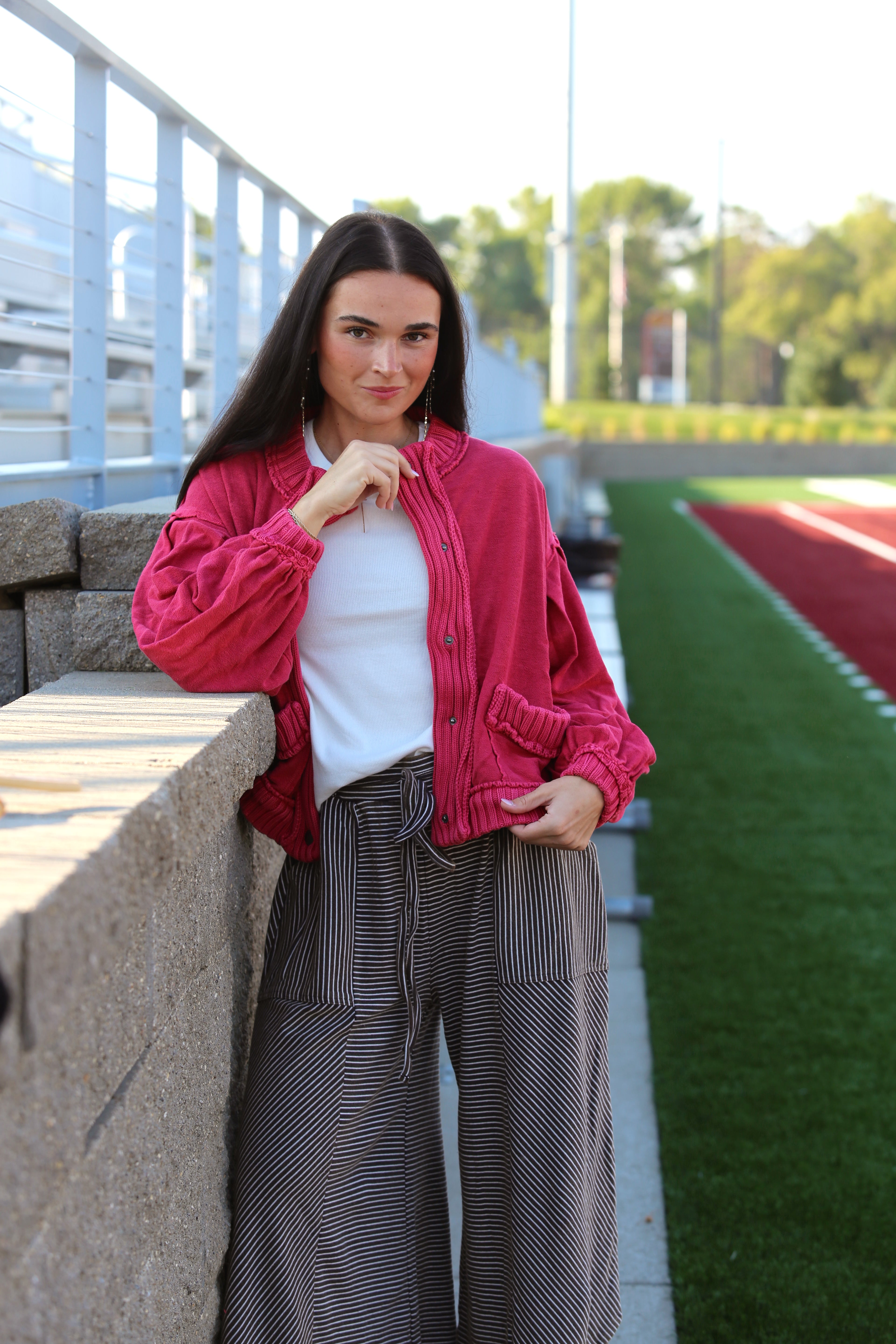 Hometown Heritage Cardigan (Burgundy)
