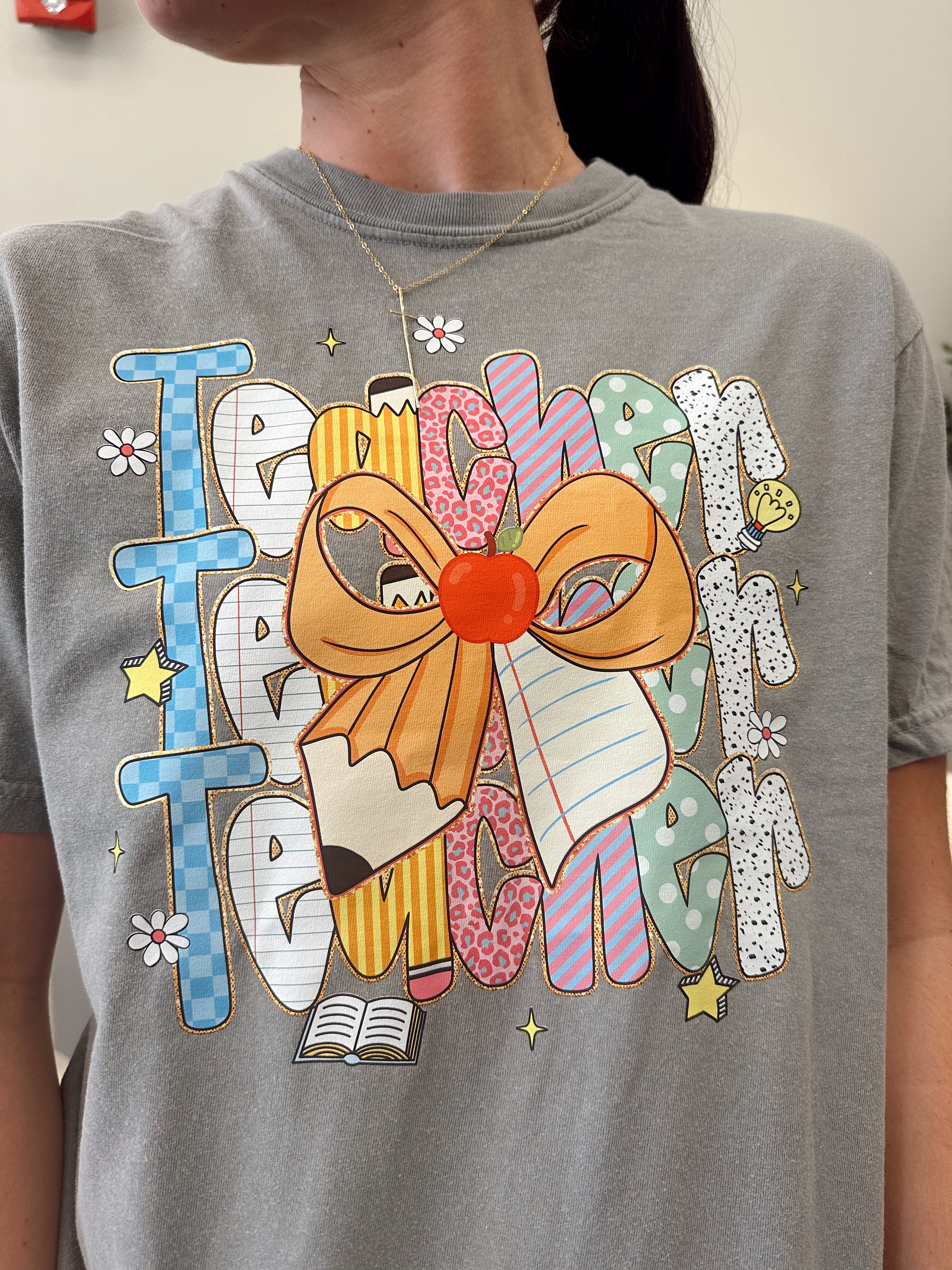 Teacher Bow Tee