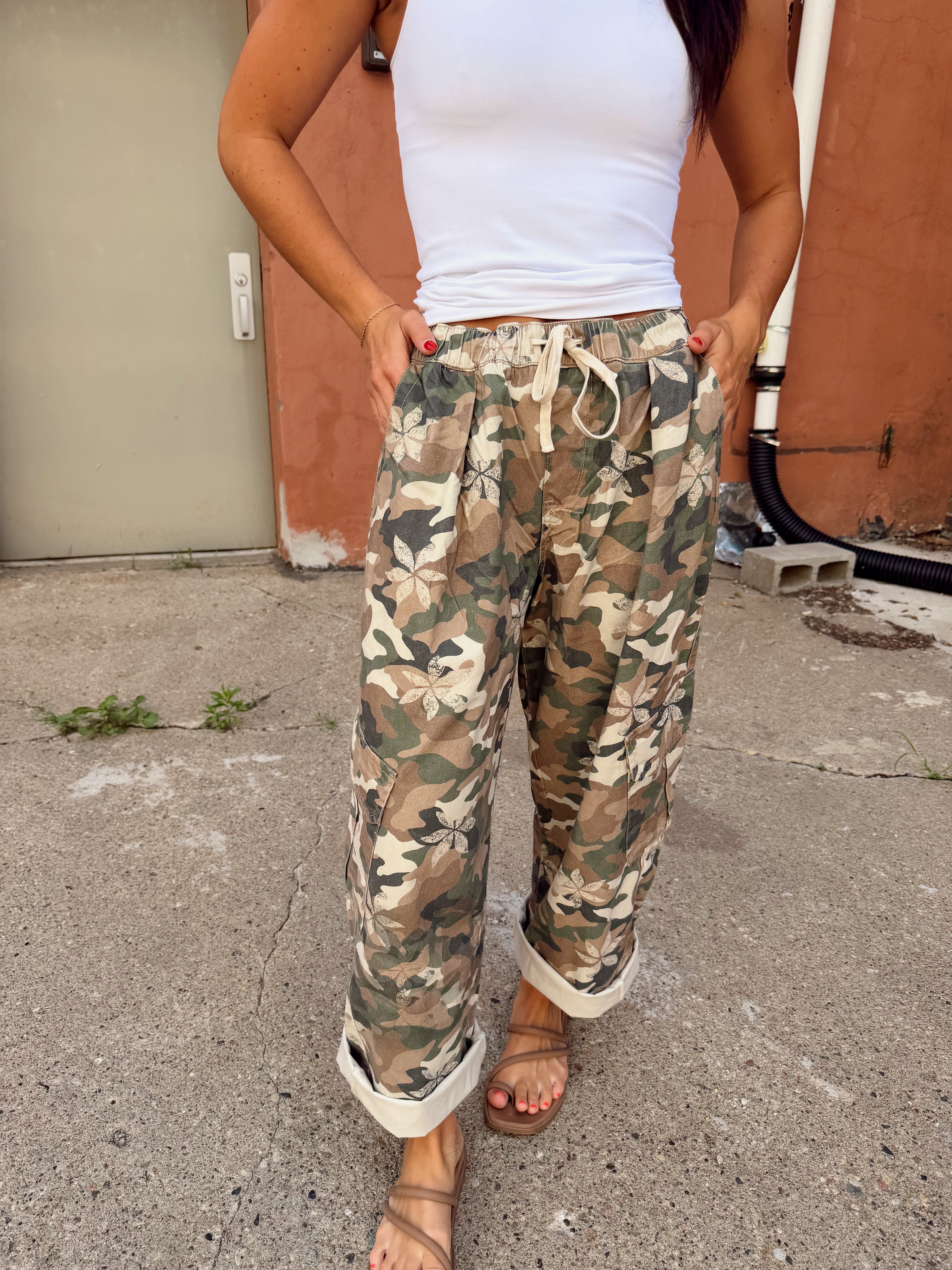 Camo Cargo Twill Pants