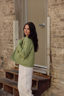 Matcha Double Zip Mock Neck