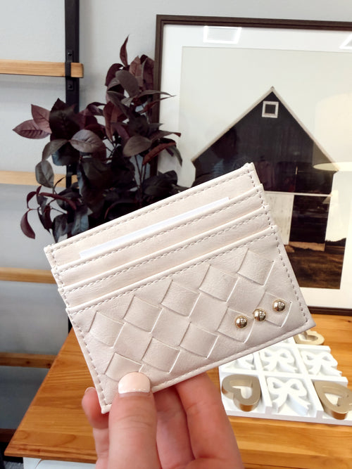 Mariah Woven Small Card Holder Wallet