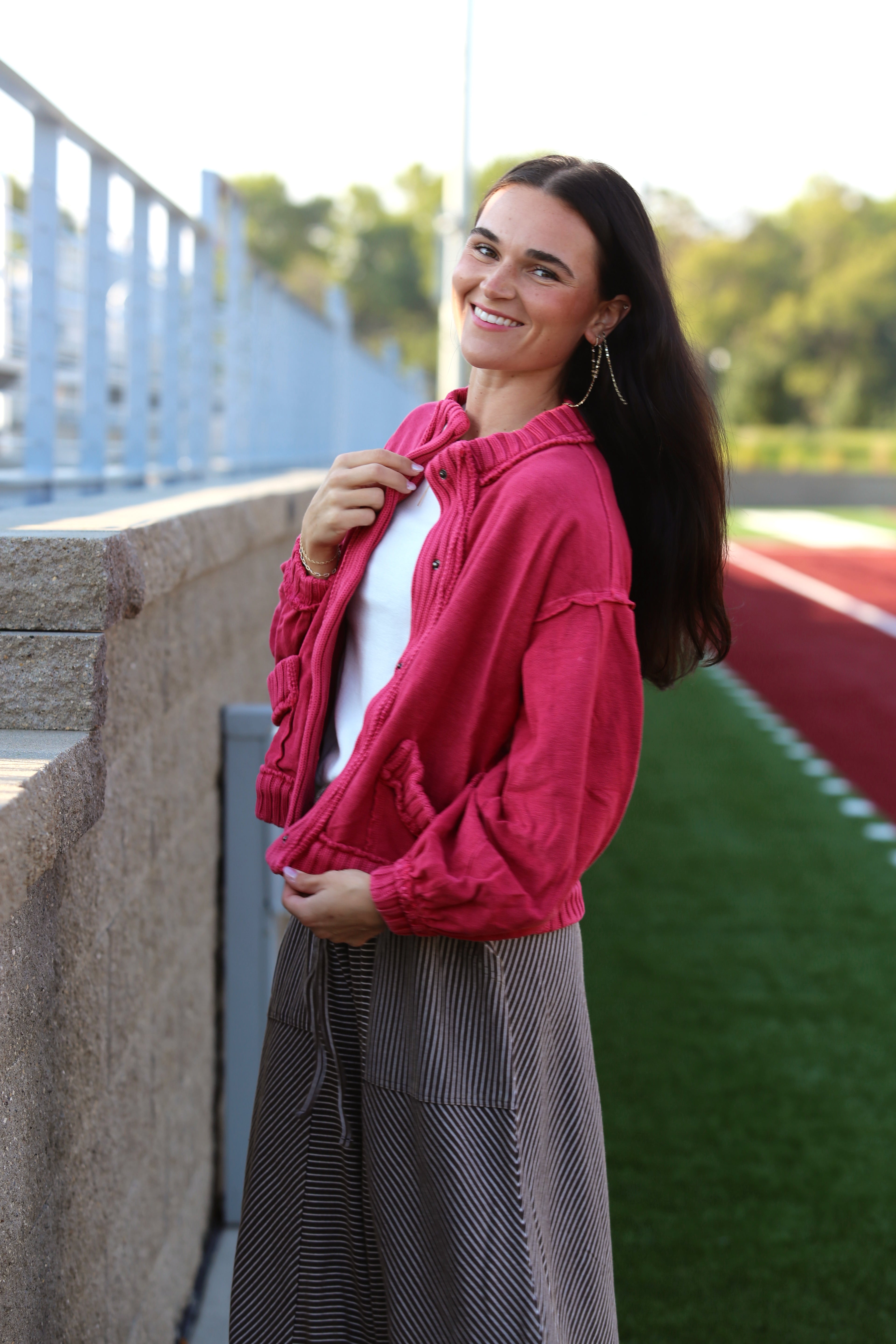 Hometown Heritage Cardigan (Burgundy)