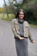 Leather Patch Pocket Jacket