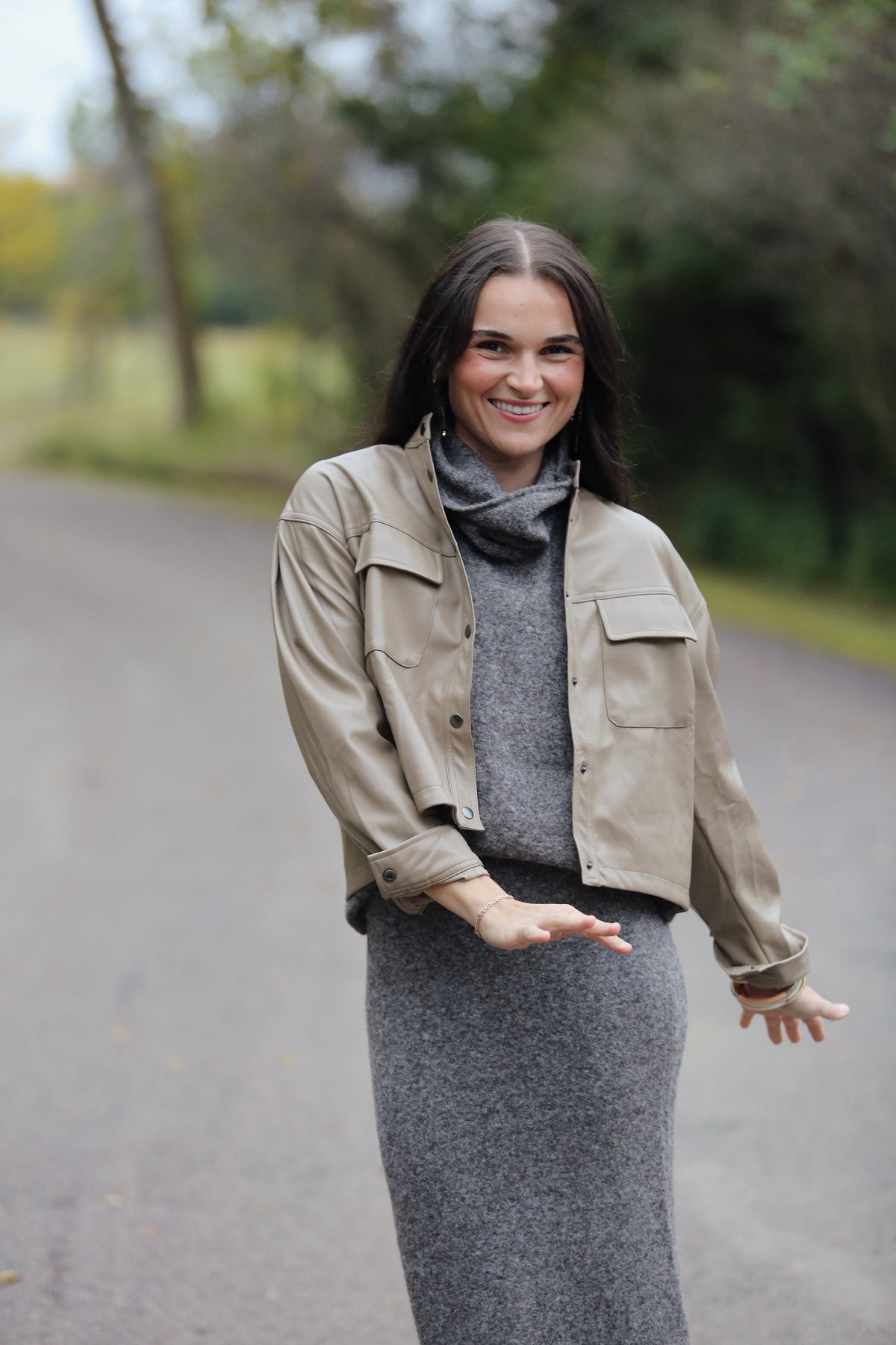 Leather Patch Pocket Jacket