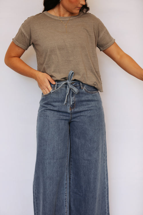 Wren Wide Leg Belt Pants