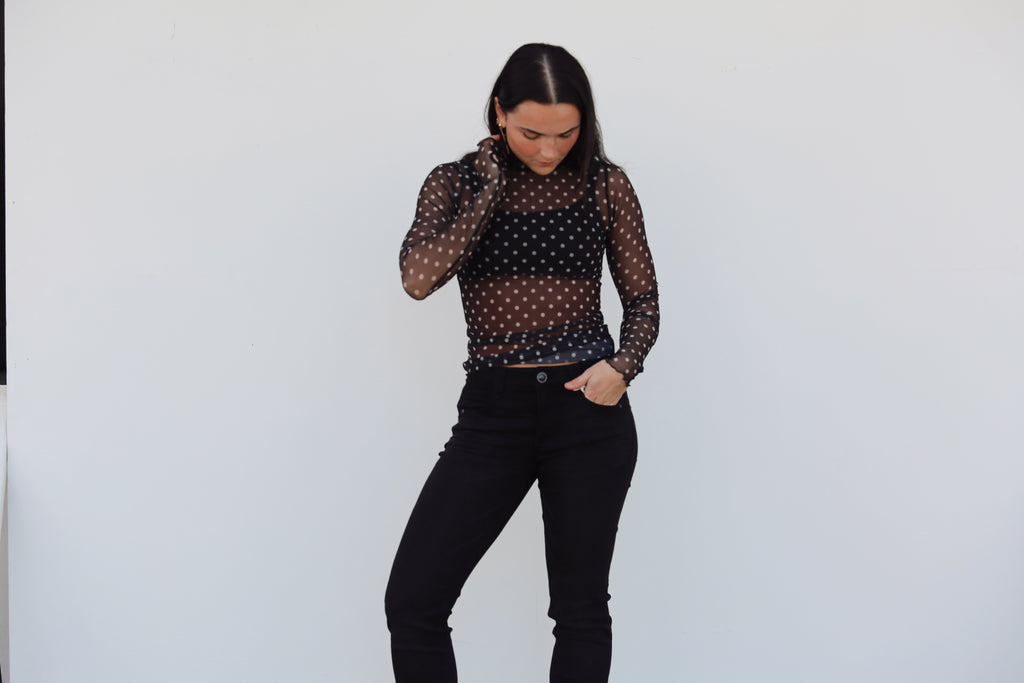 Phoebe Polka Dot Long Sleeve