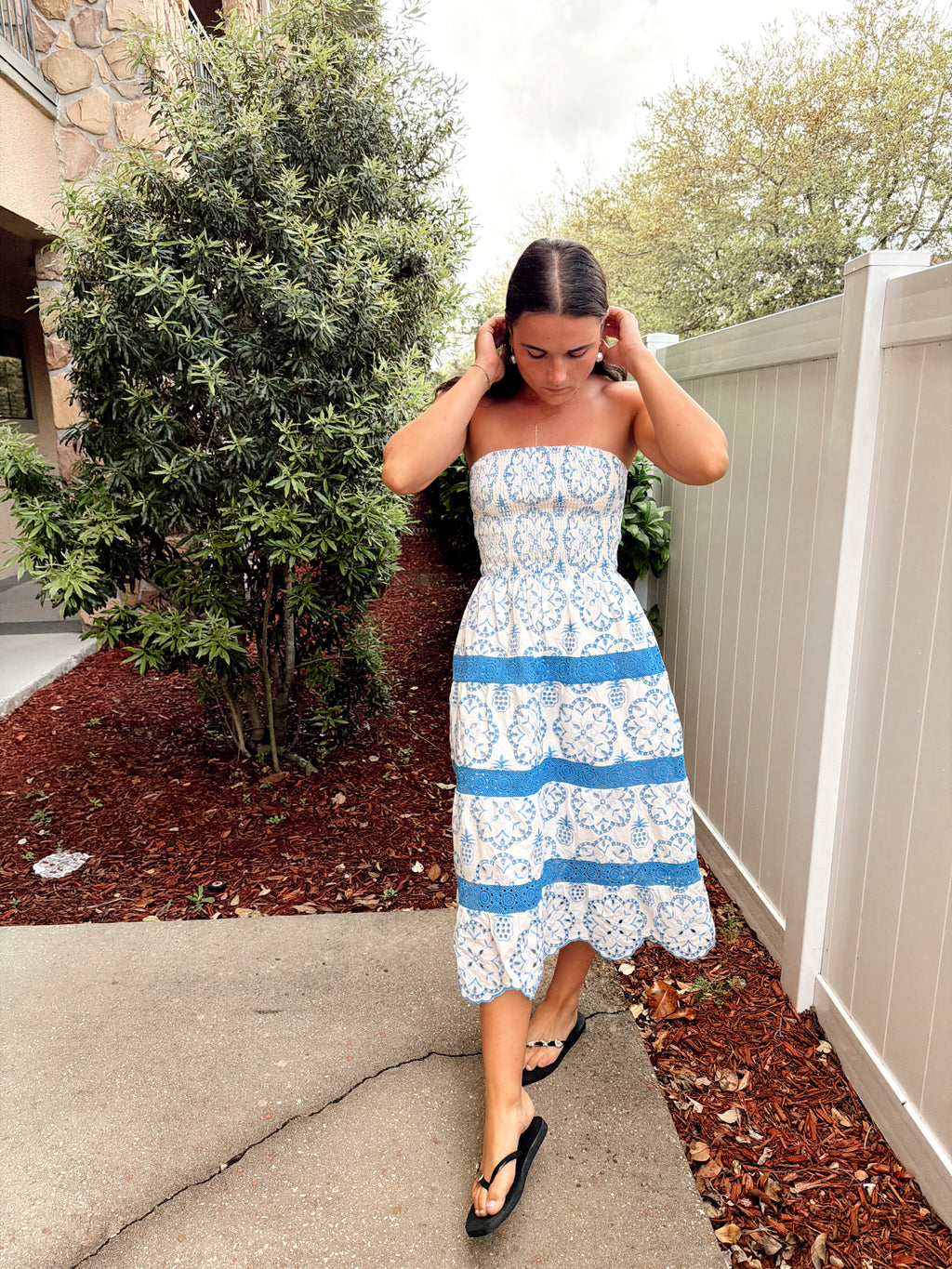 Strapless Tiered Dress