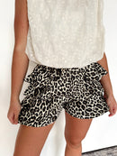 Lover Leopard Ruffled Shorts