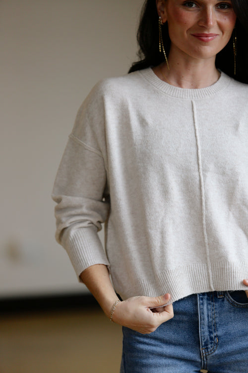 Cream Hem Sweater