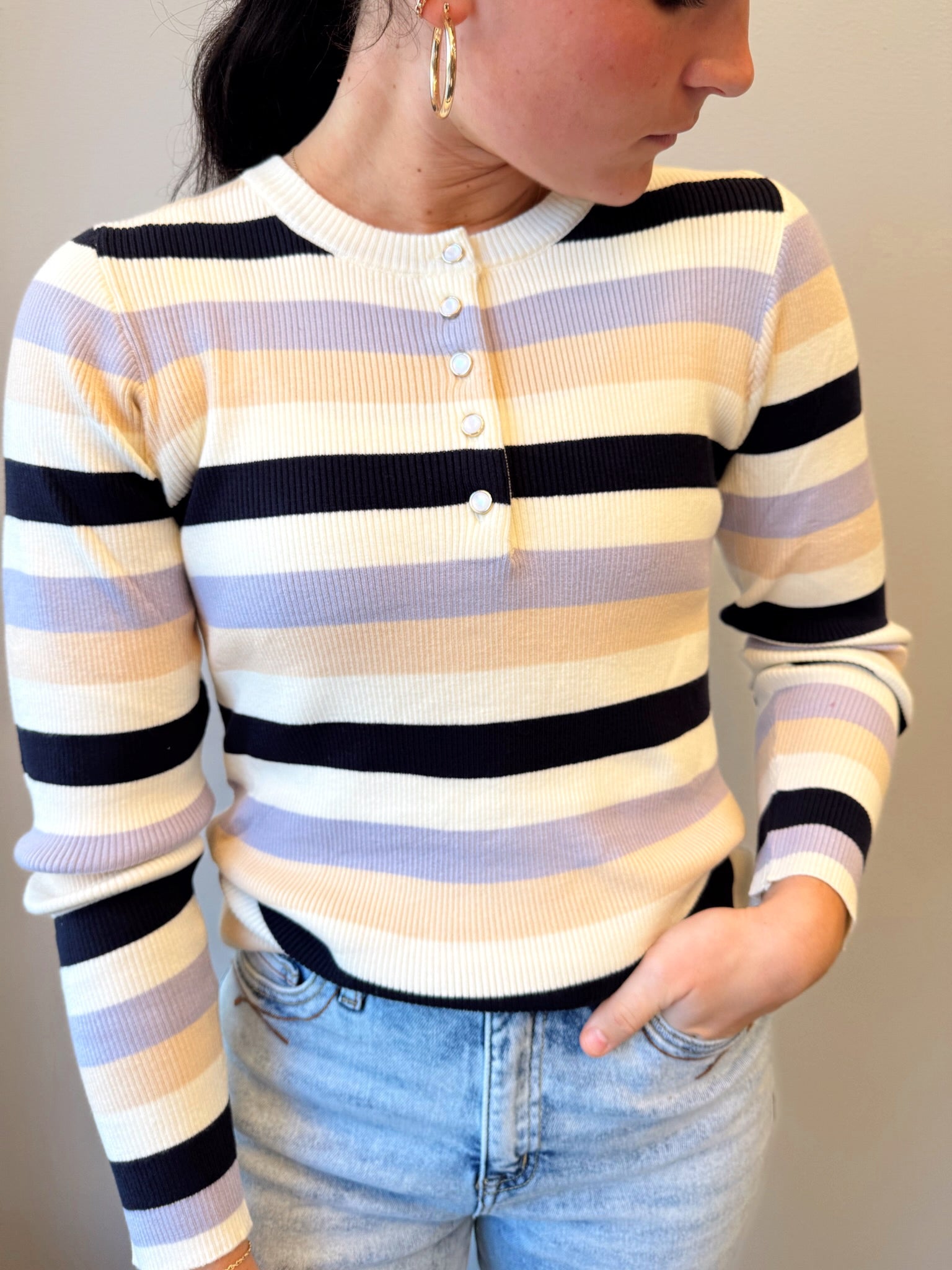 Halle Henley Stripe top