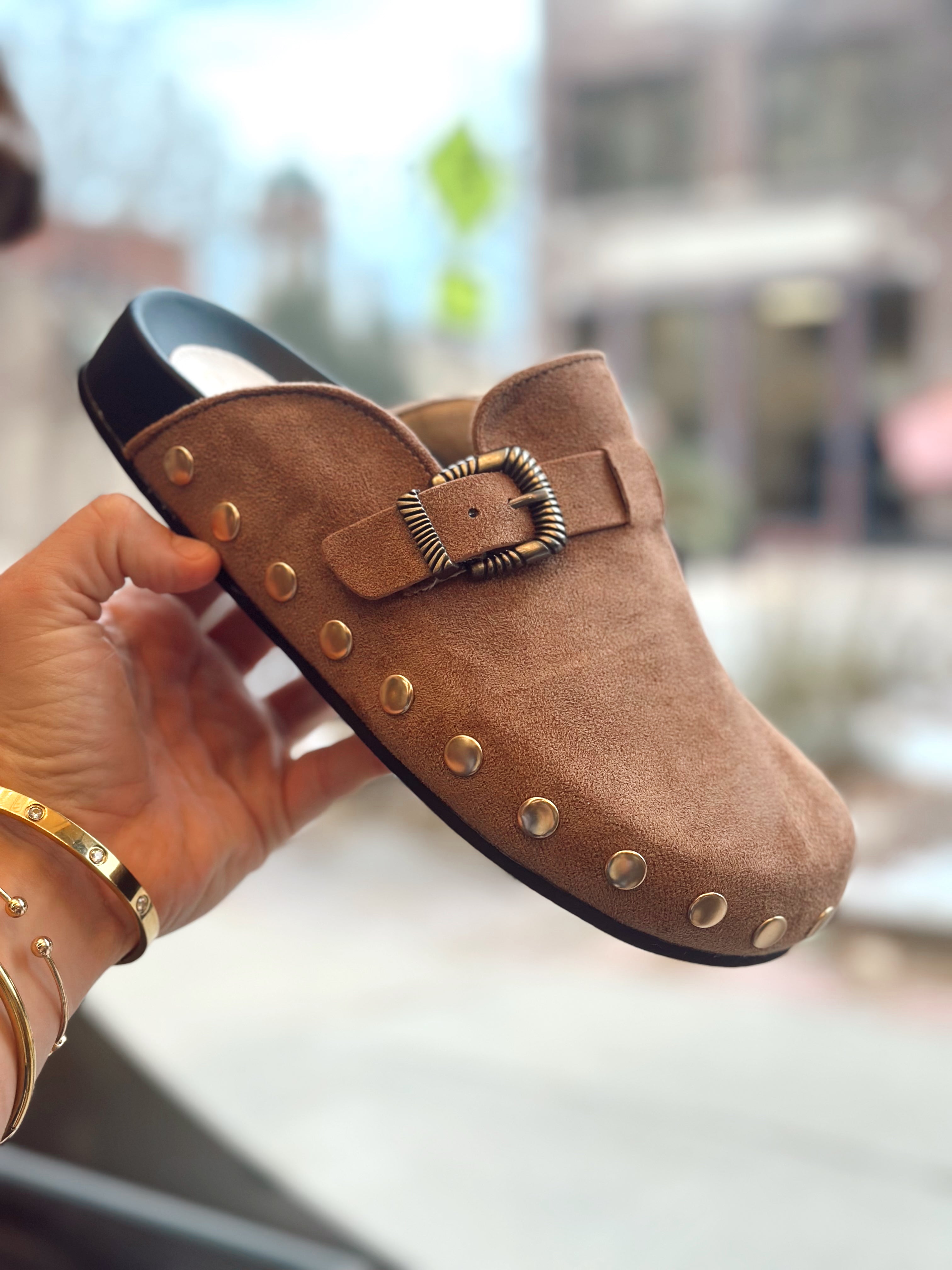 Toni Studded Buckle Clog