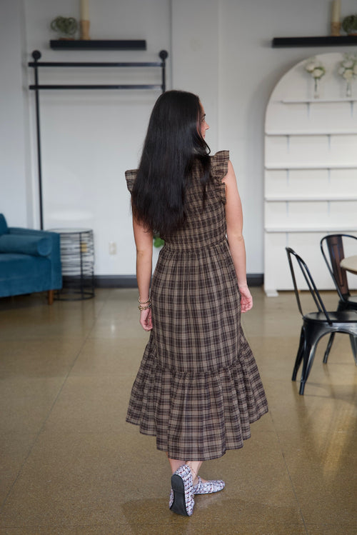 Gingham Tiered Maxi Dress