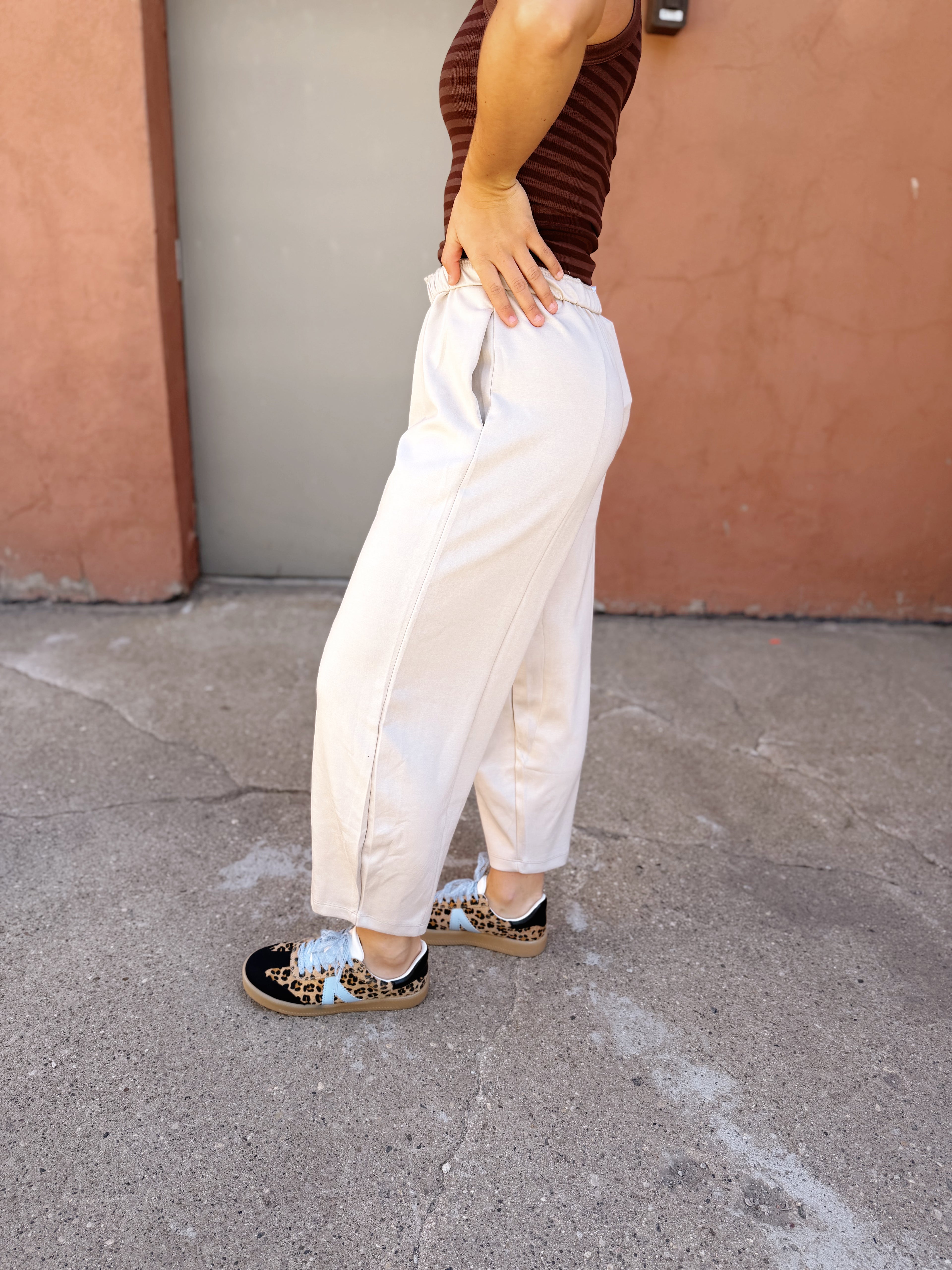 Soft Knit Barrel Pants