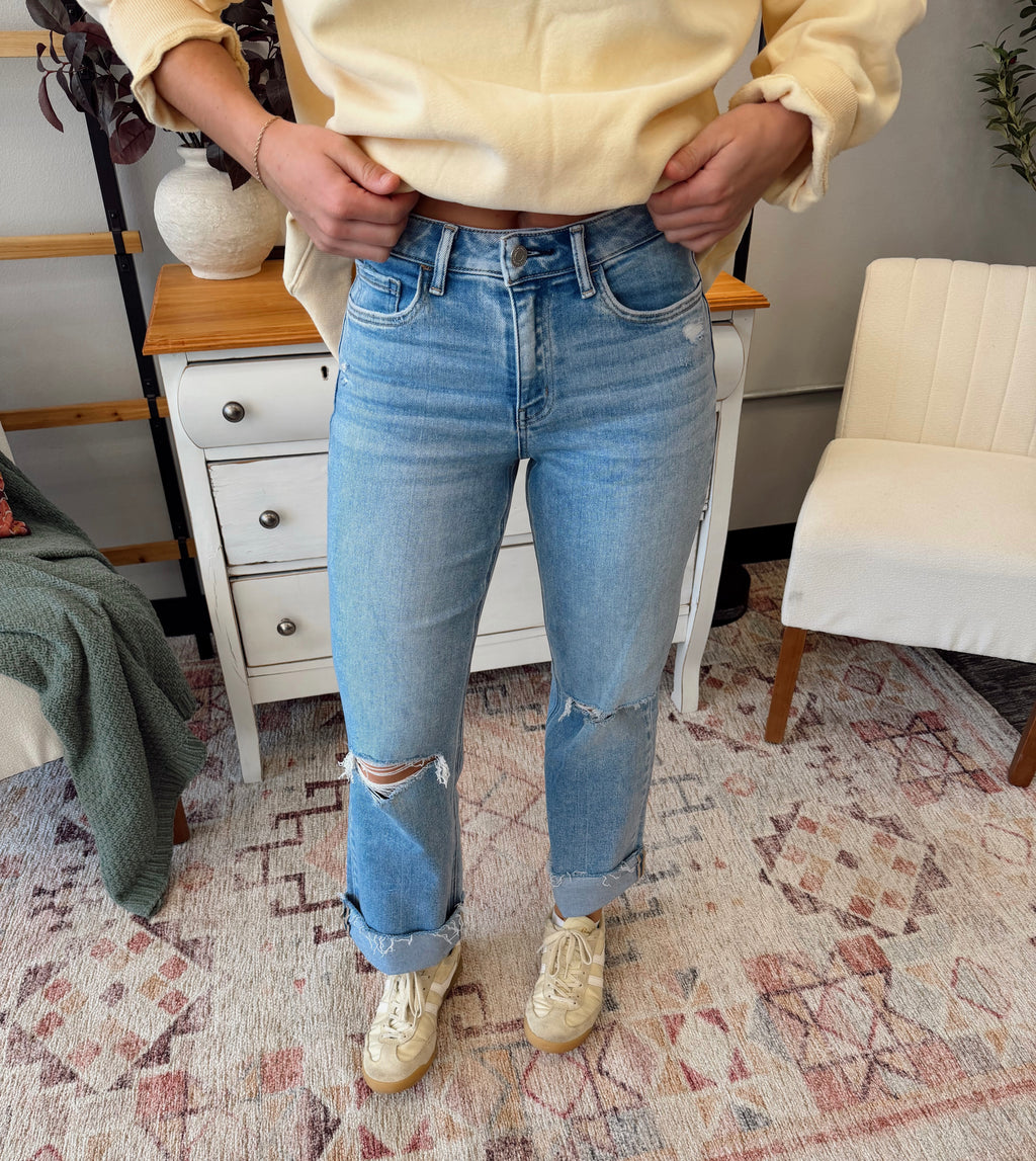 Emily Ankle Cuff Denim