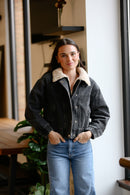 Fur Collared Denim Jacket