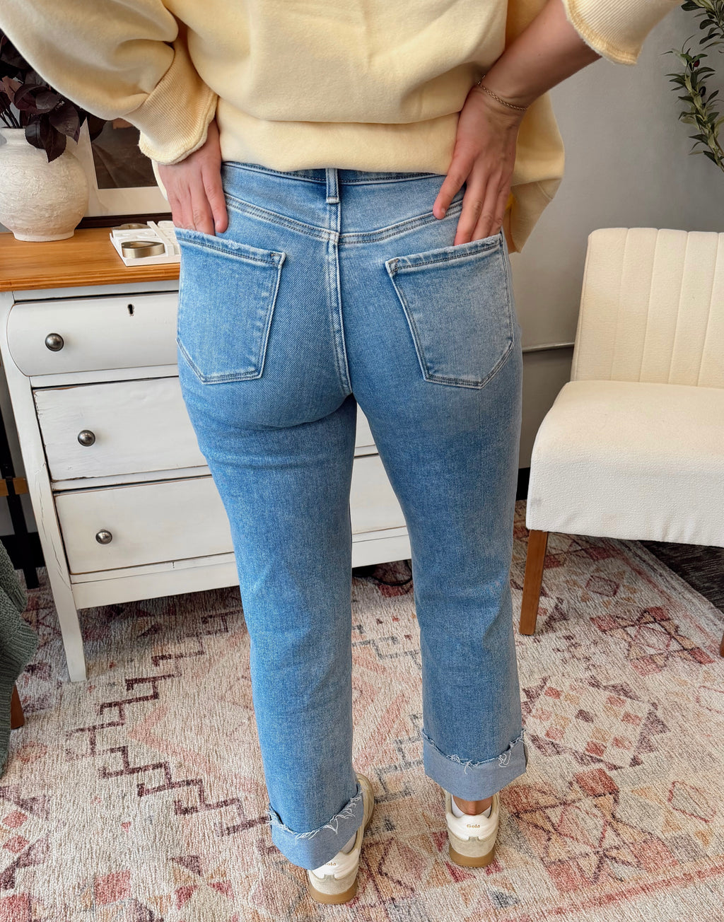 Emily Ankle Cuff Denim