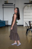 Gingham Tiered Maxi Dress