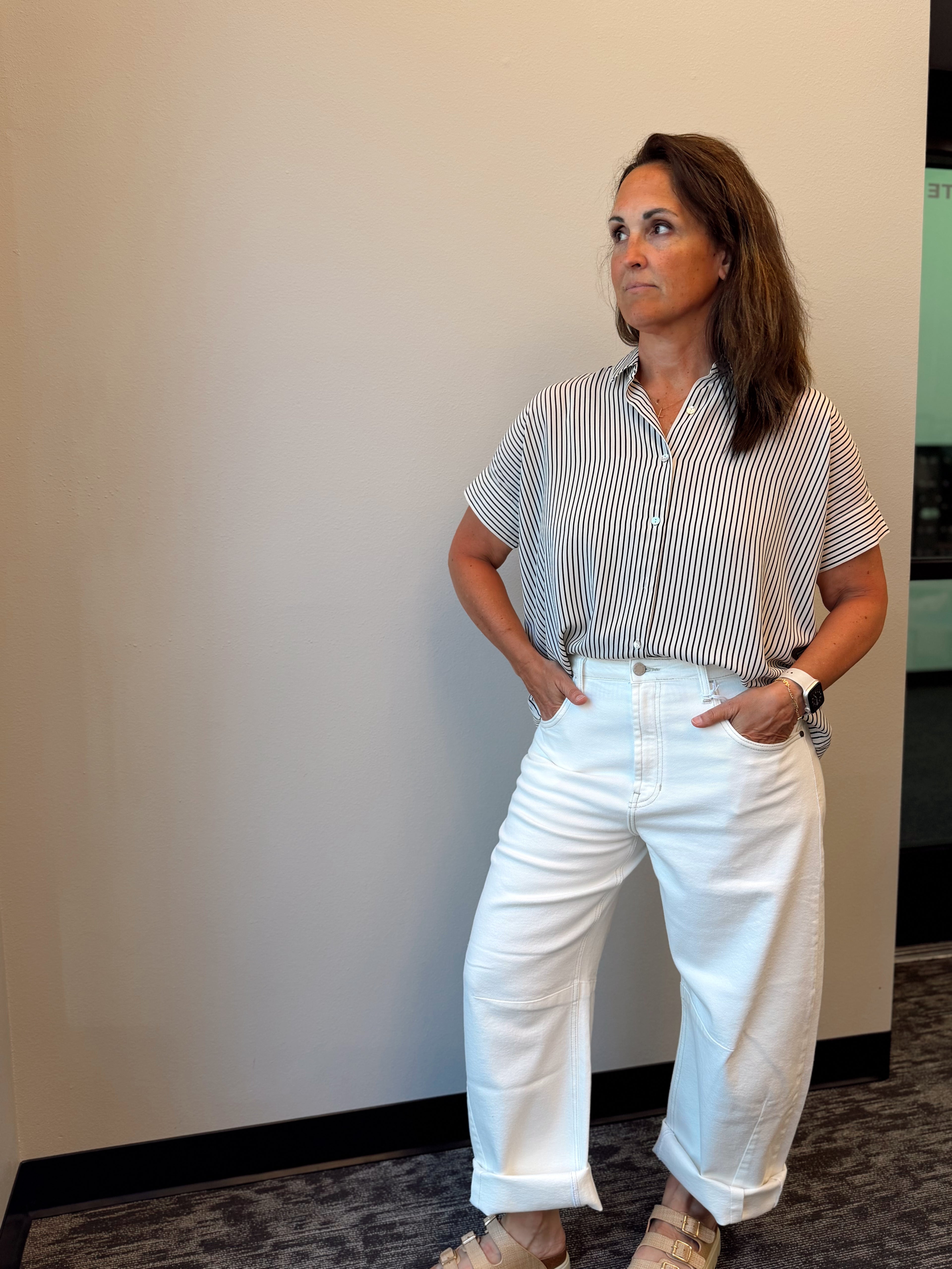 Presley Pinstripe Top