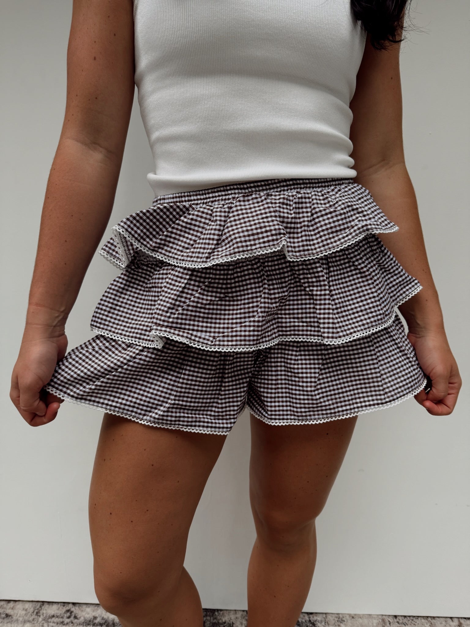 Billy Brown Plaid Shorts