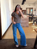 Gingham Plaid Ruffle Top