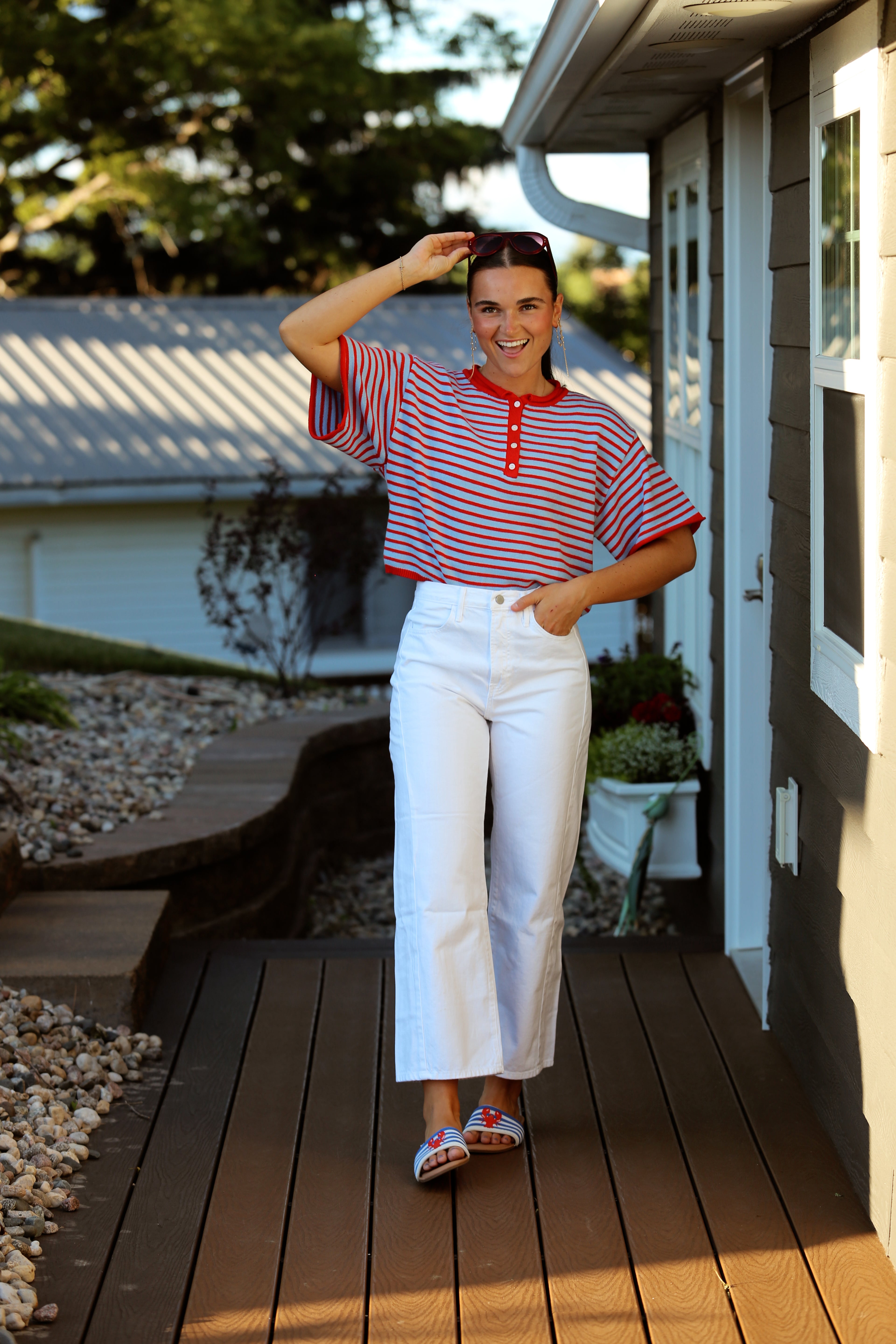 Red, Blue & You Henley