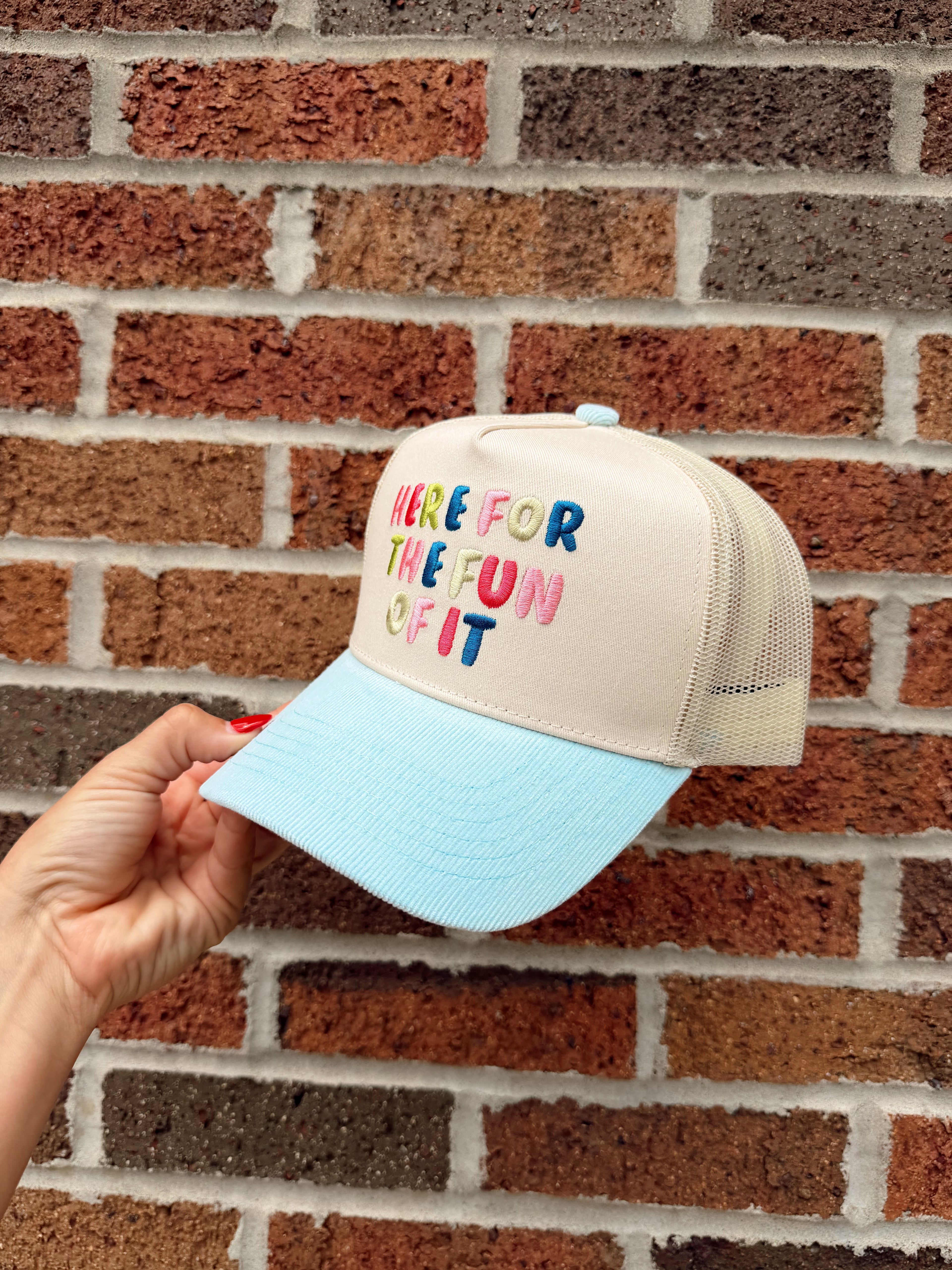 Here For the Fun of It Trucker Hat