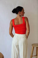 Clean Lines Square Shirred Top