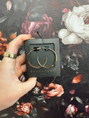 Metallic Open Hoop Earring