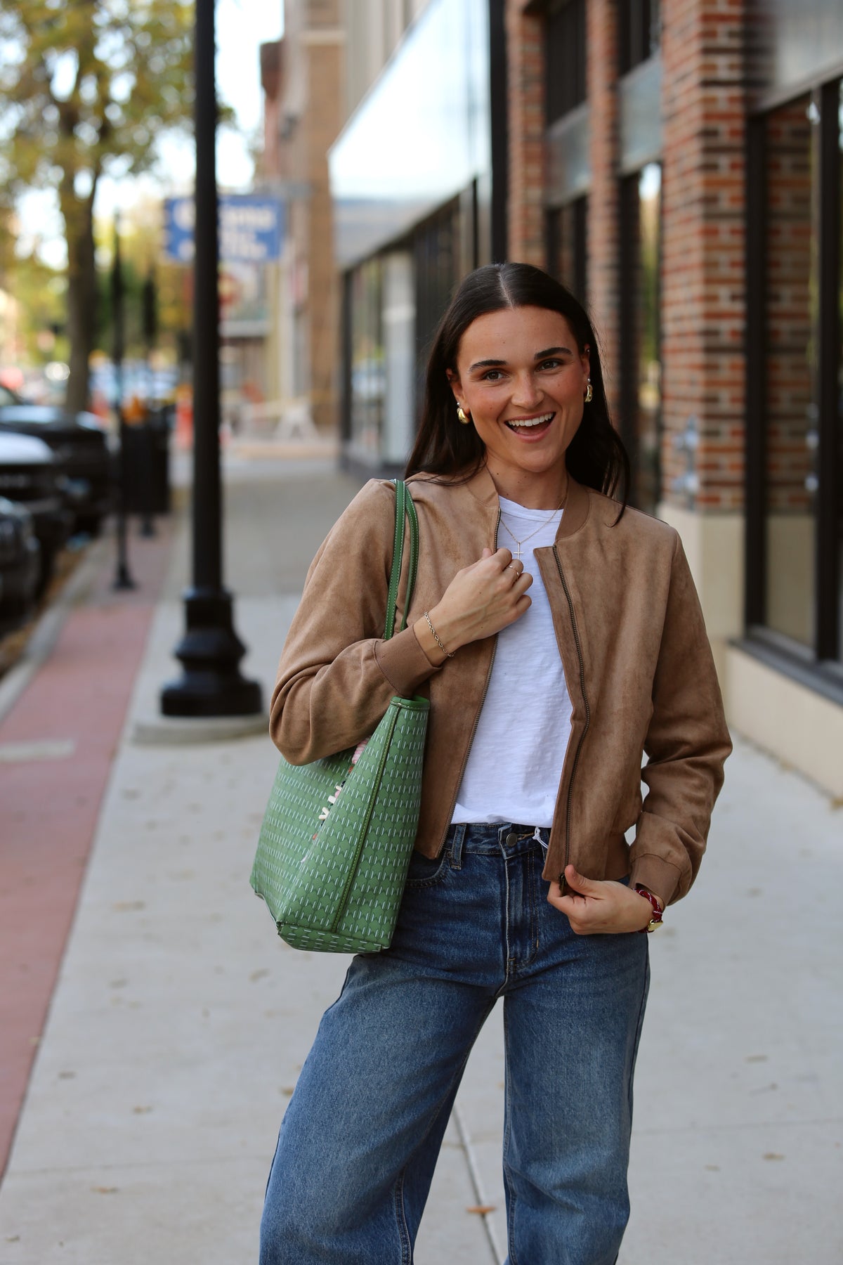 Classy Suede Bomber Jacket