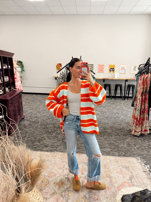 Mohair Stripe Cardi