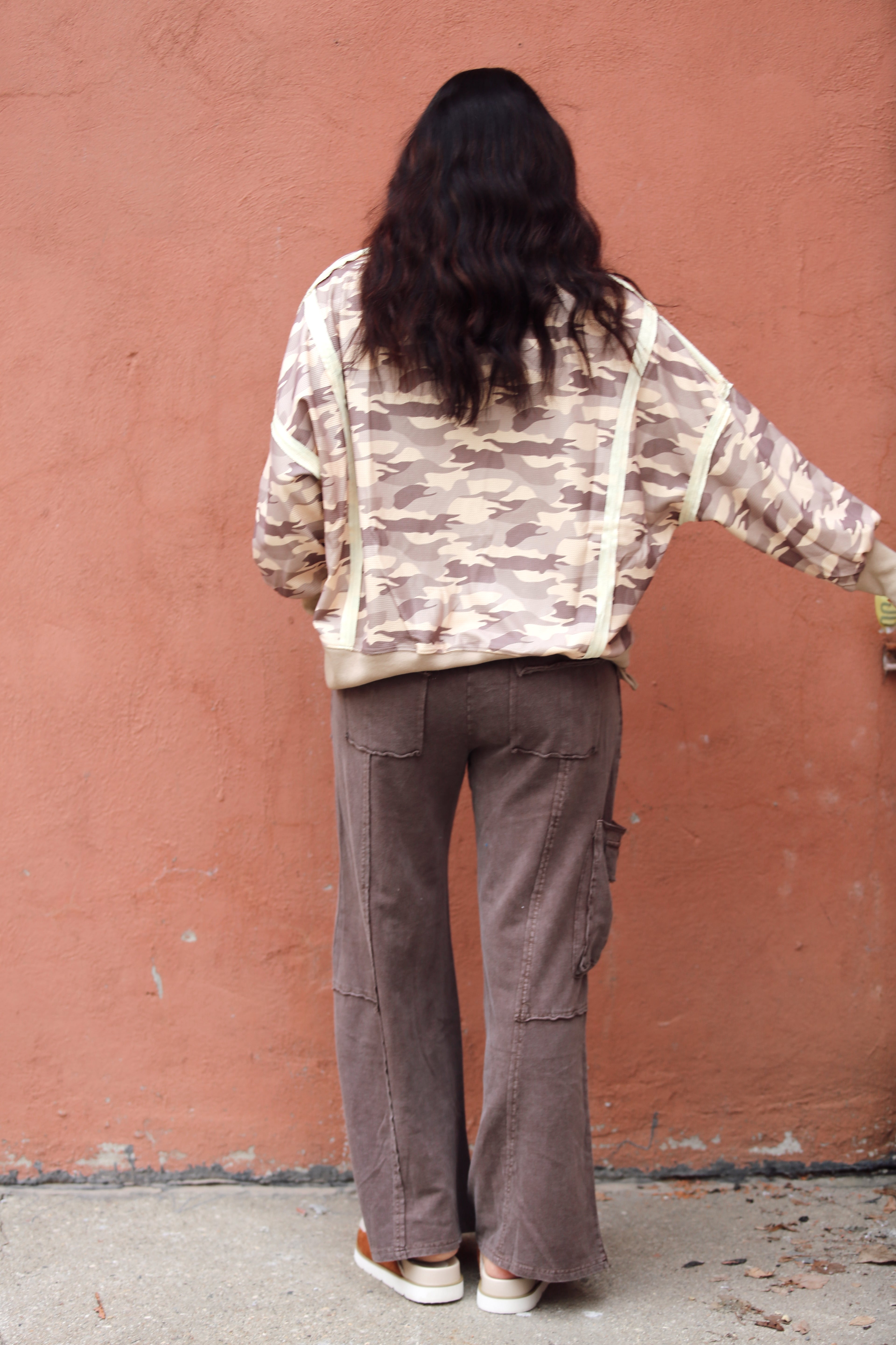 Colton Camo Slit Top