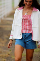 Reagan Red Gingham Tank