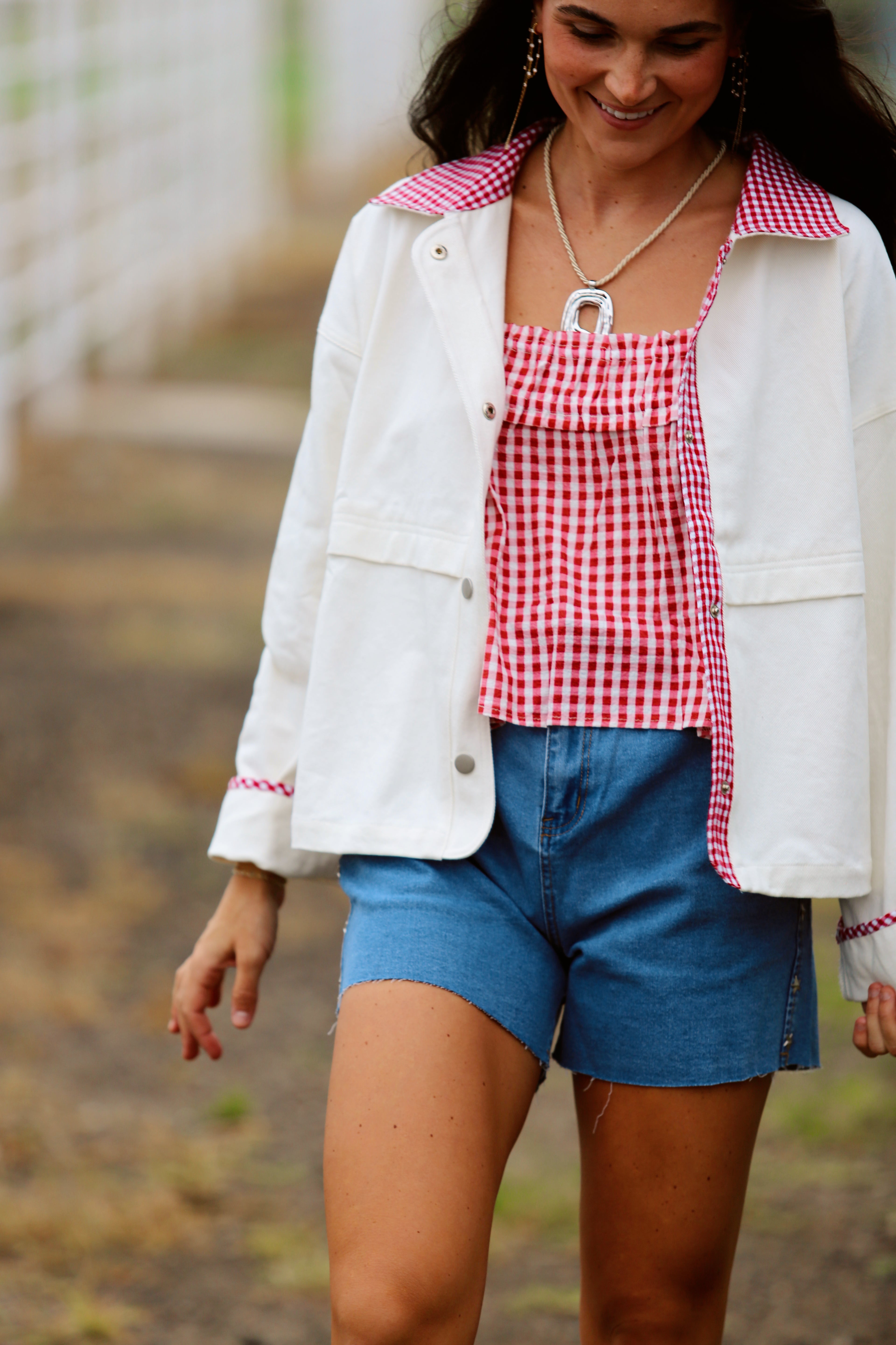 Reagan Red Gingham Tank