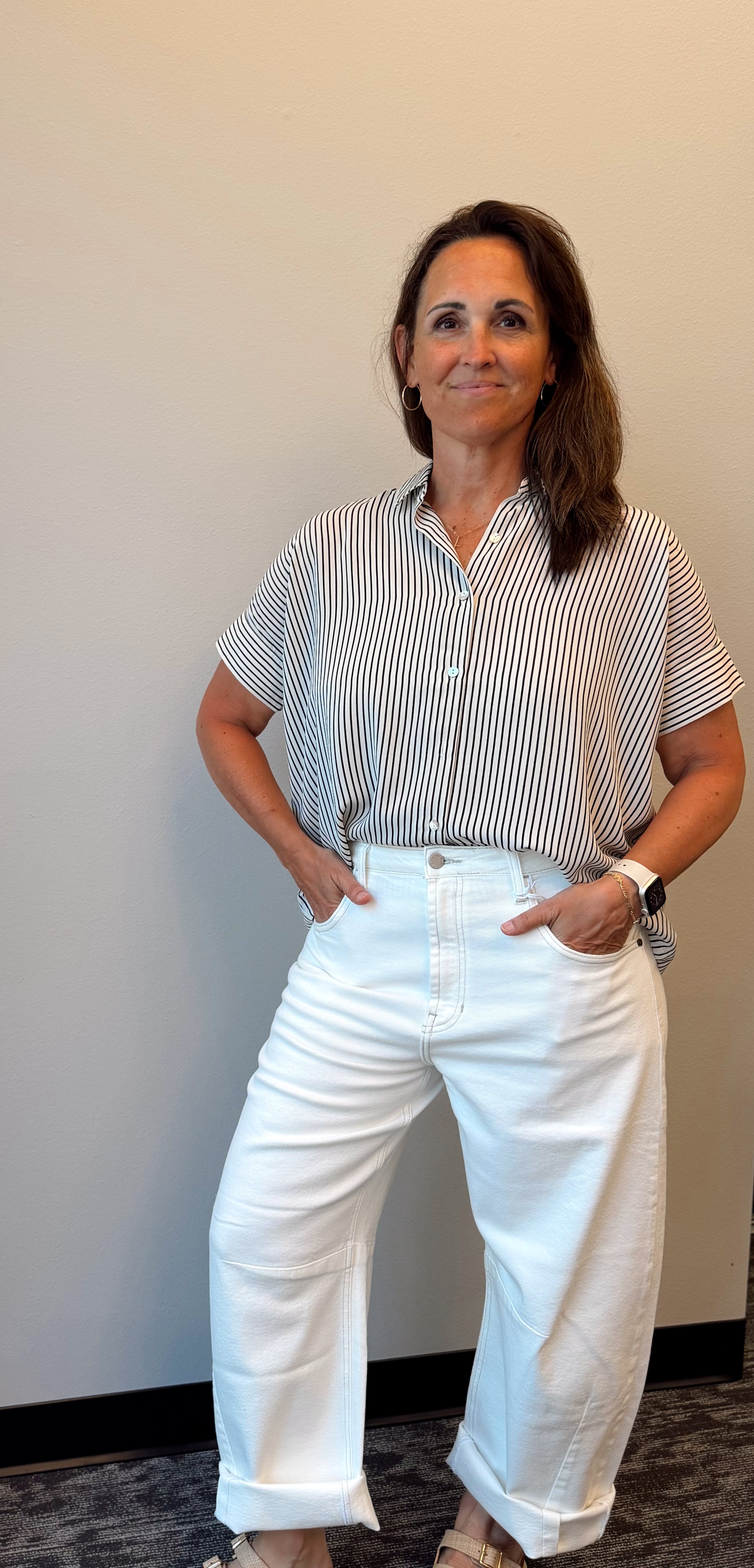 Presley Pinstripe Top