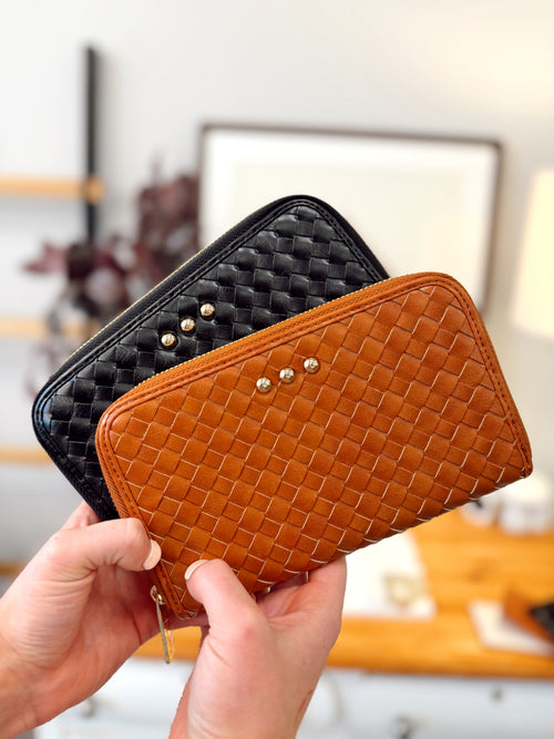 Lenni Large Zip Woven Wallet